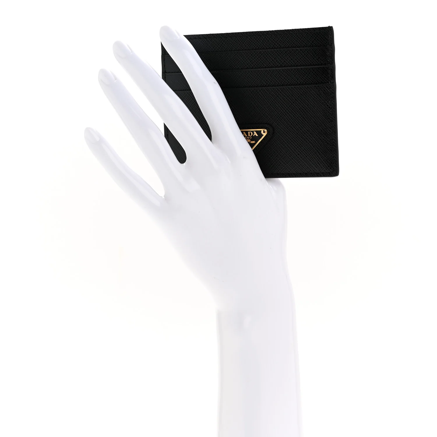 Saffiano Triangle Card Case Black - Image 2