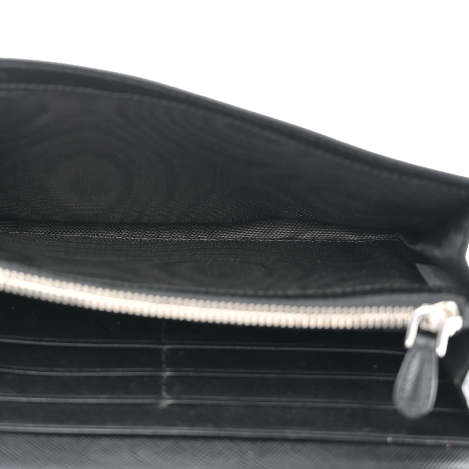 Saffiano Triangle Continental Flap Wallet Black - Image 5