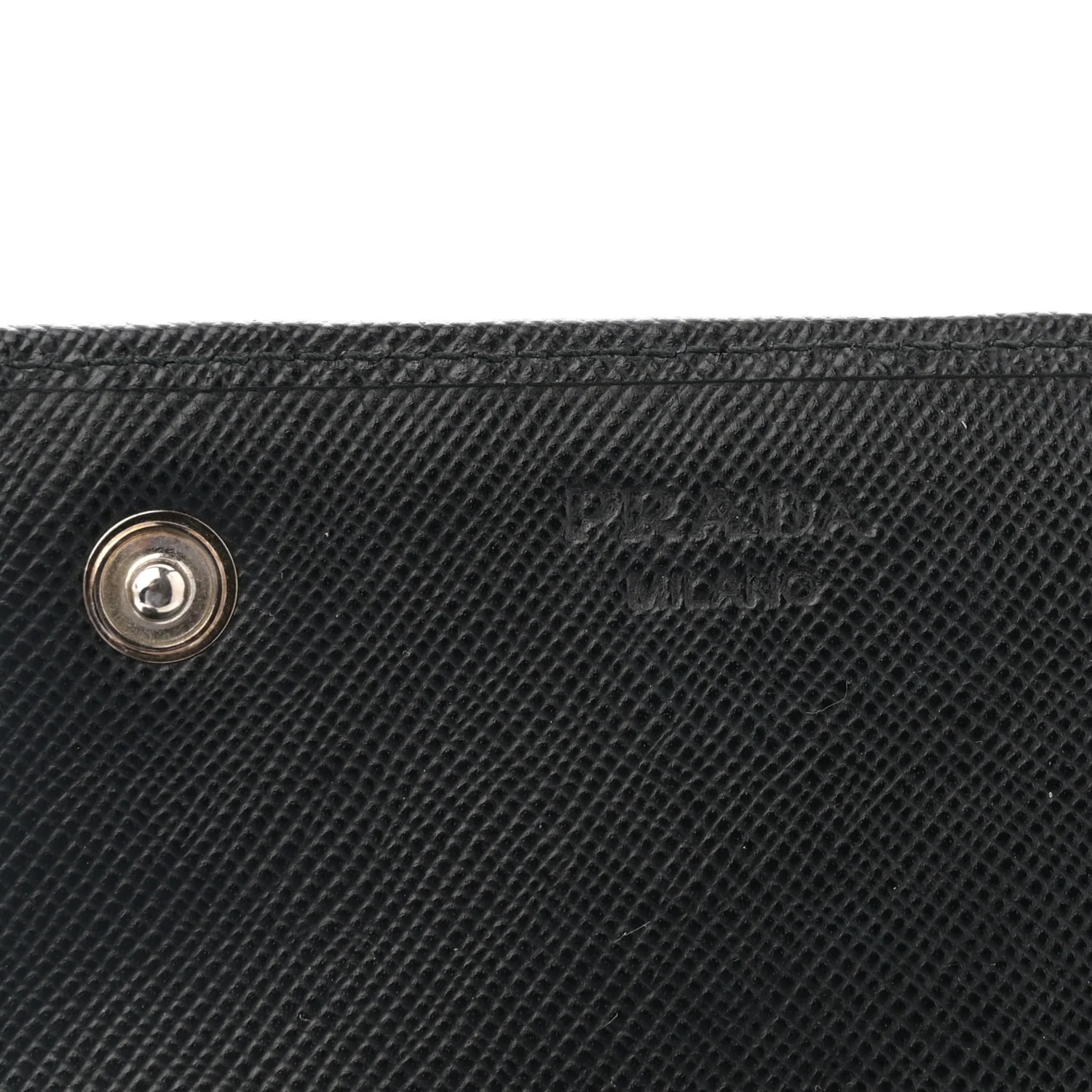Saffiano Triangle Continental Flap Wallet Black - Image 6