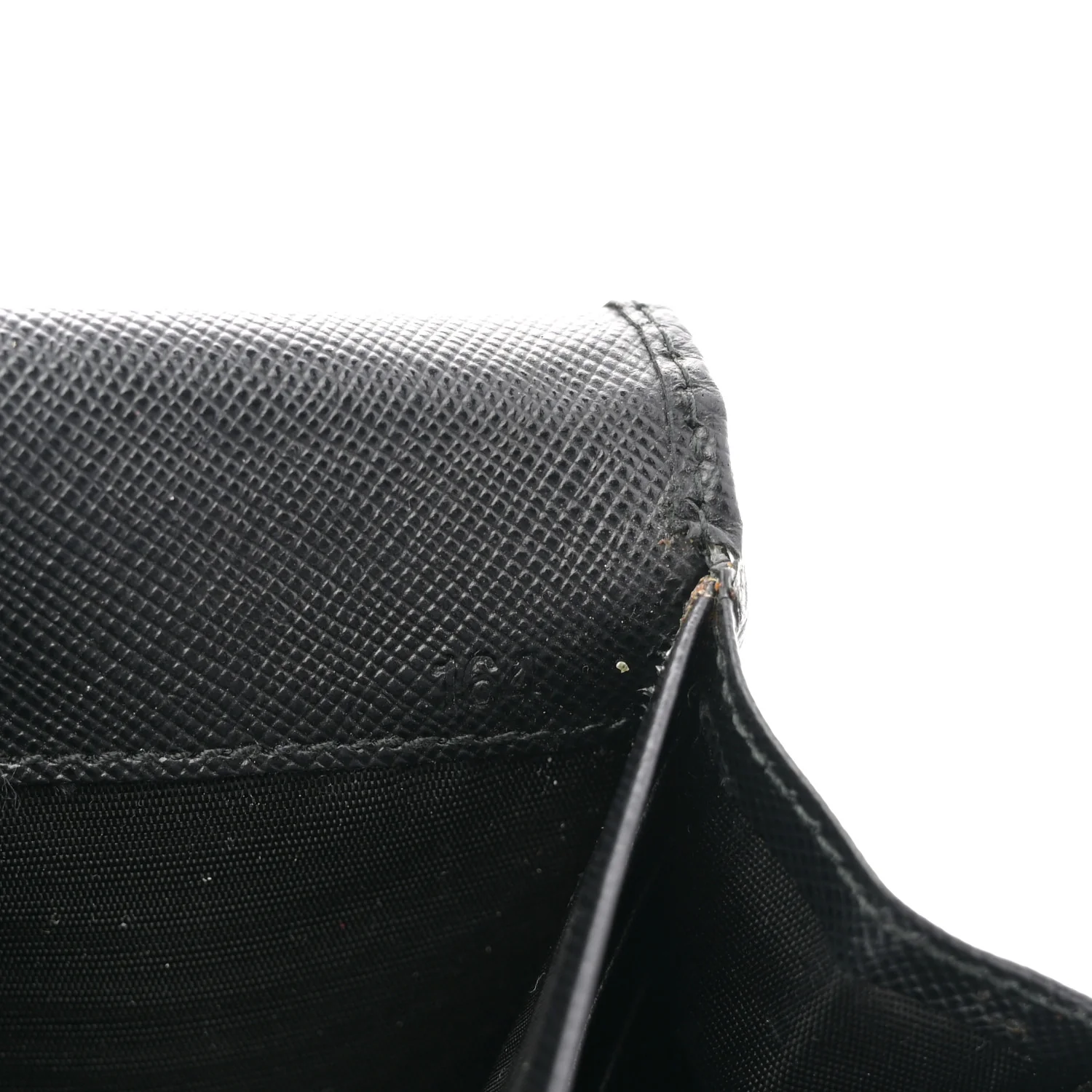 Saffiano Triangle Continental Flap Wallet Black - Image 7