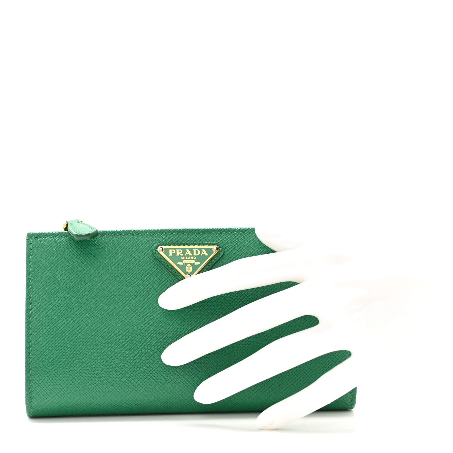 Saffiano Triangle Continental Zip Wallet Mango - Image 2