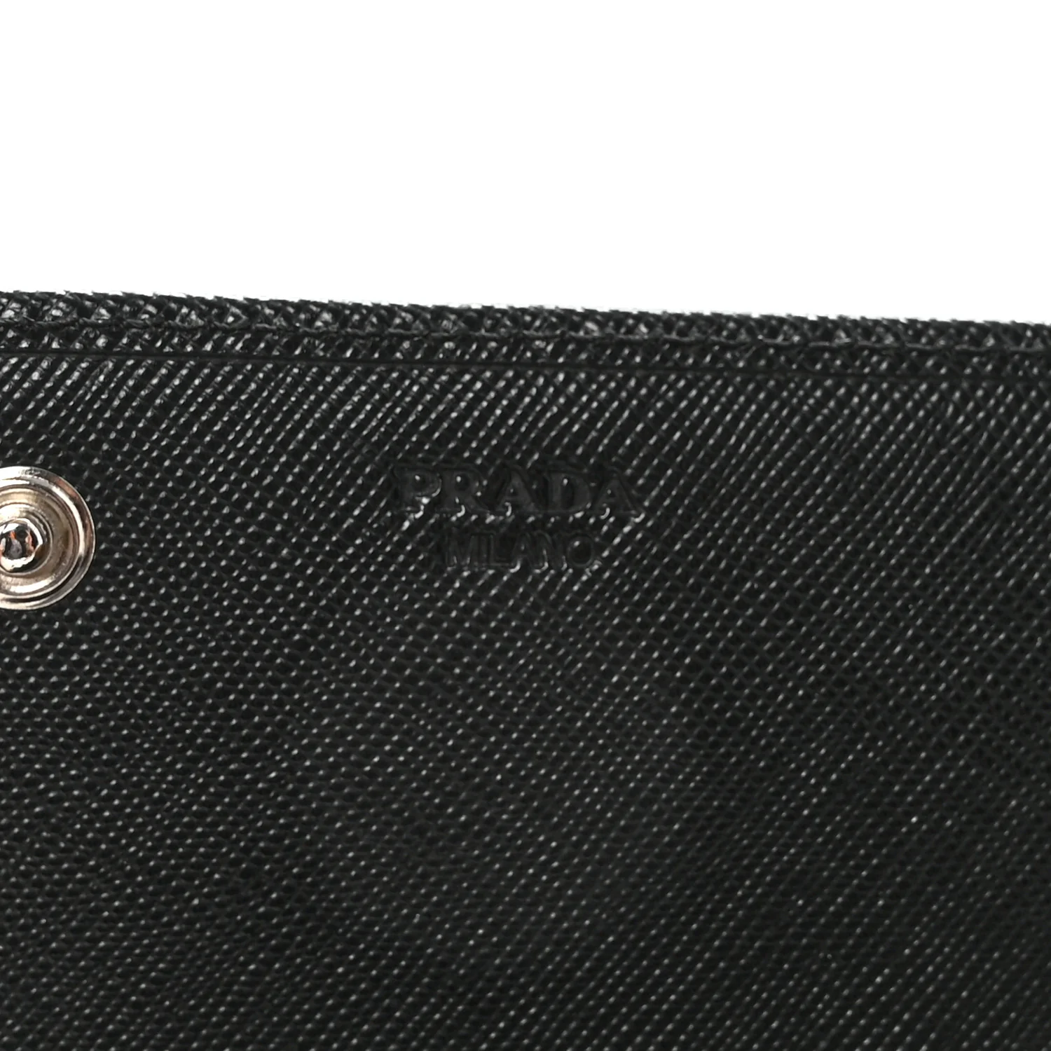 Saffiano Triangle Logo Continental Flap Travel Wallet Black - Image 6