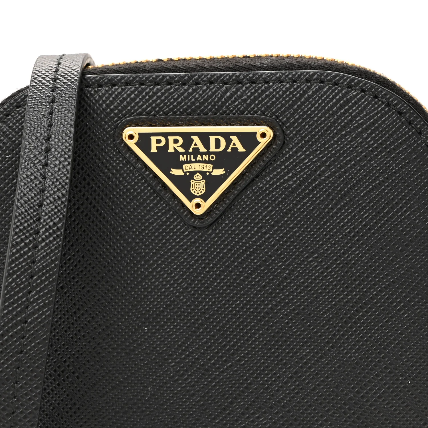 Saffiano Triangle Mini Bag Black - Image 18