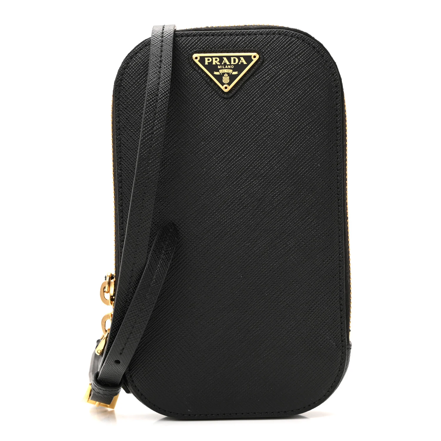 Saffiano Triangle Mini Bag Black - Image 3