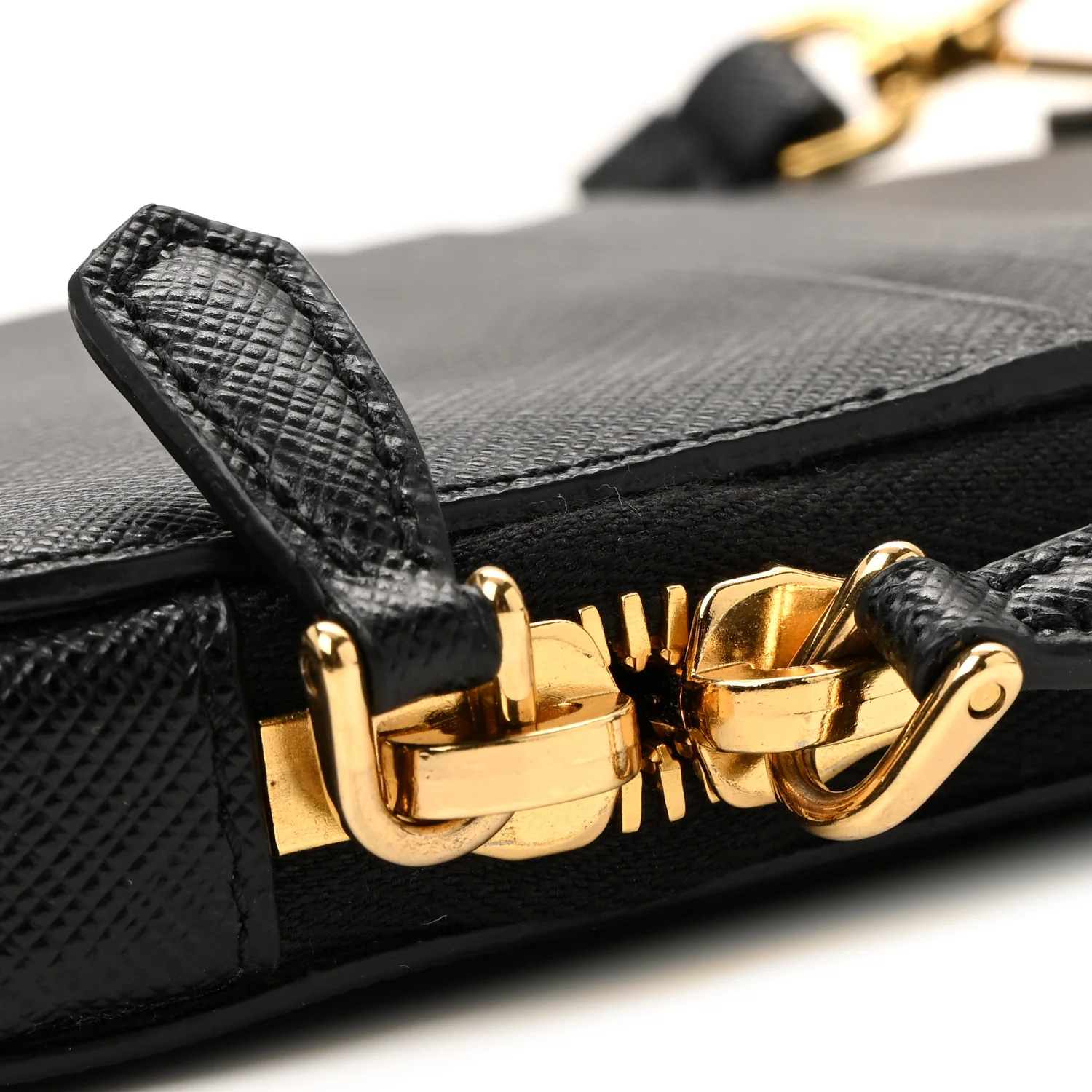 Saffiano Triangle Mini Bag Black - Image 32