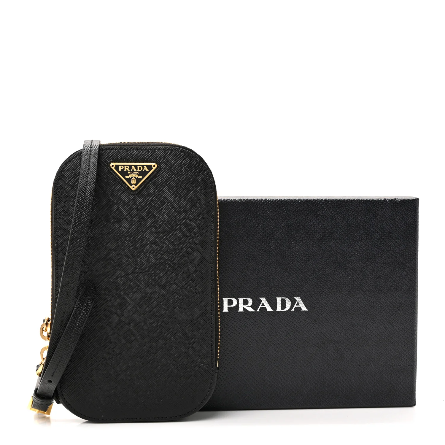 Saffiano Triangle Mini Bag Black - Image 34