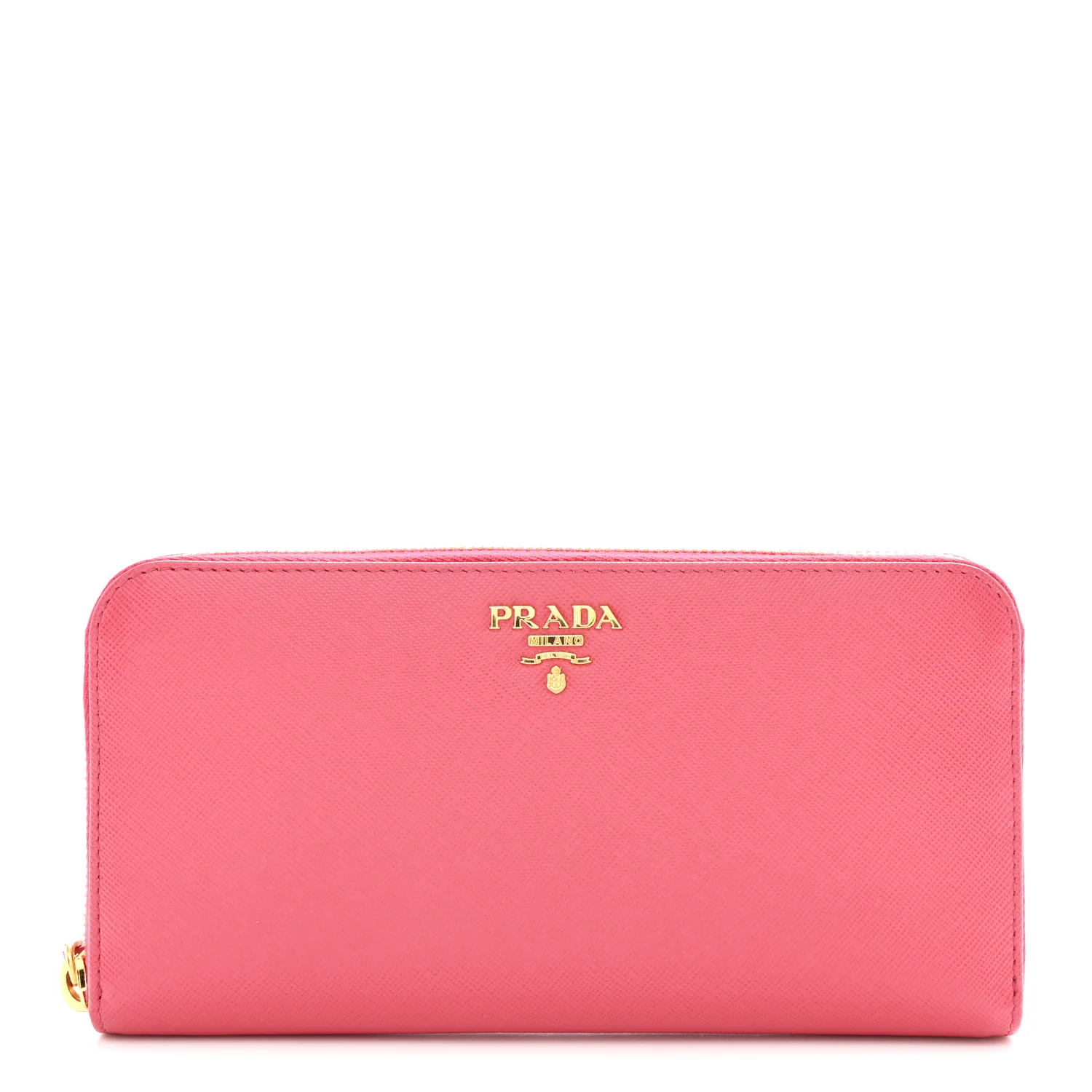 Saffiano Triangle Zip Around Wallet Peonia