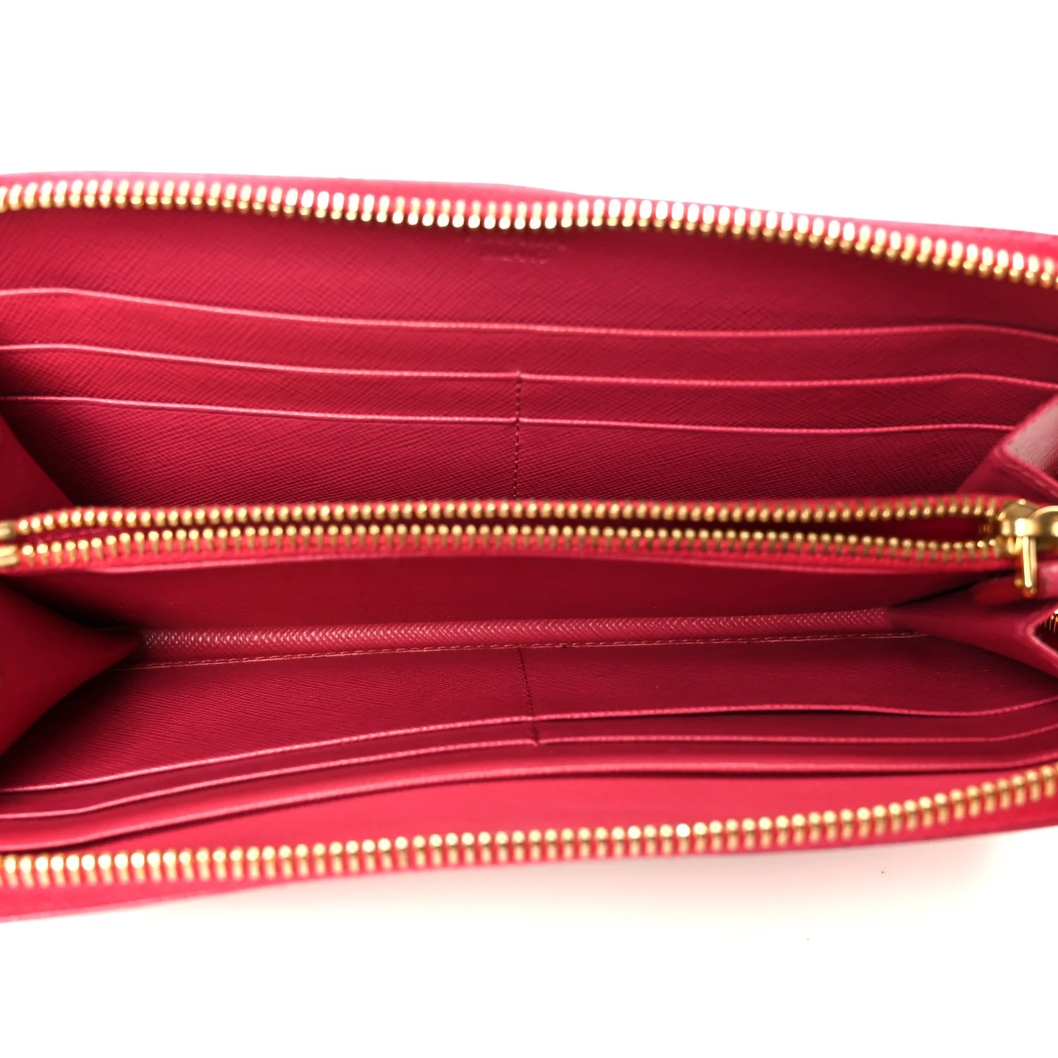 Saffiano Triangle Zip Around Wallet Peonia - Image 5