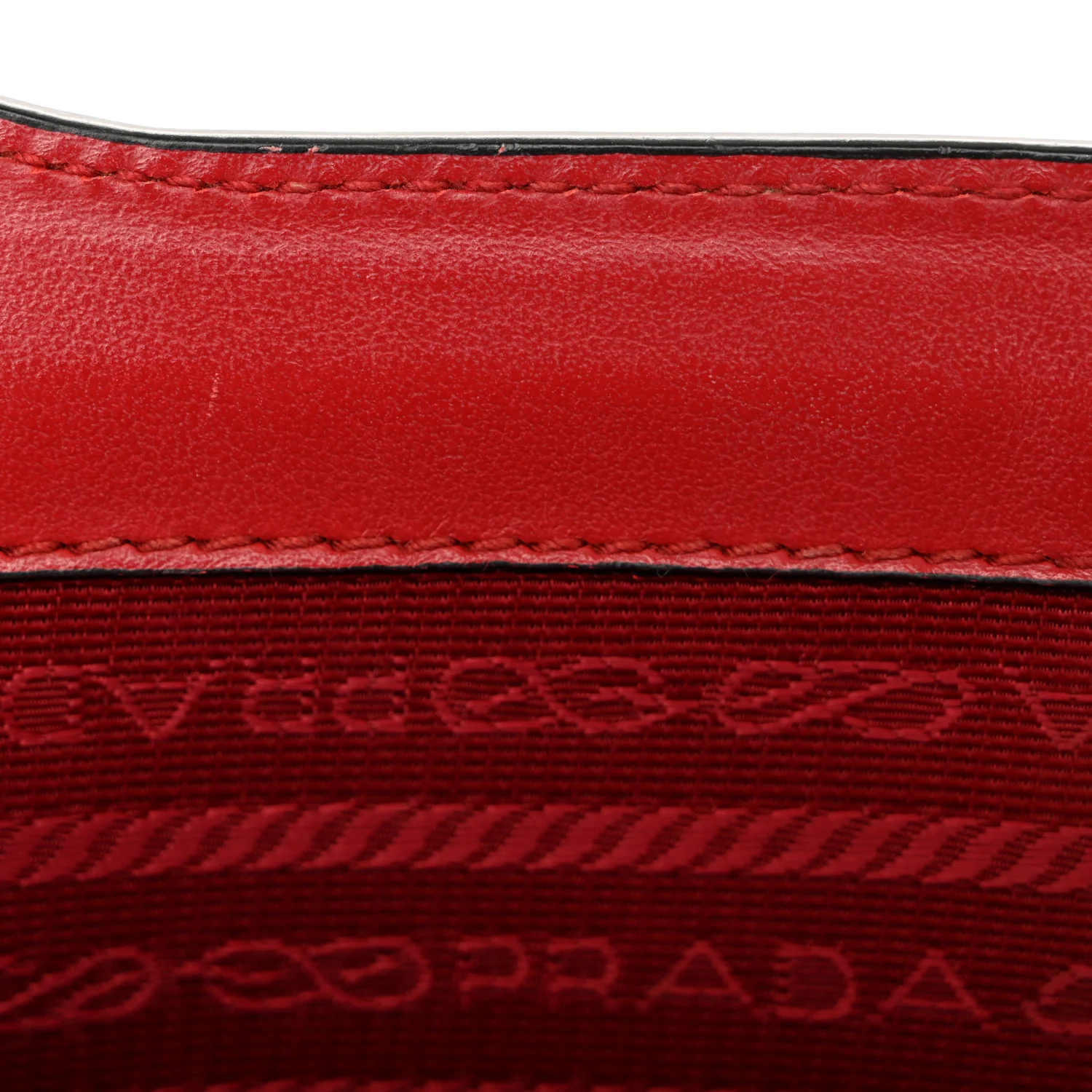 Saffiano Turn Lock Chain Shoulder Bag Fuoco - Image 12