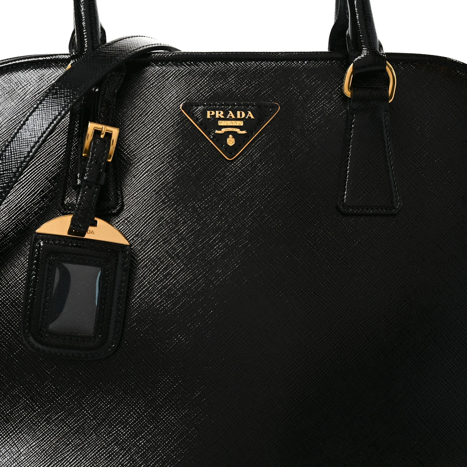 Saffiano Vernice Medium Open Promenade Tote Black - Image 7