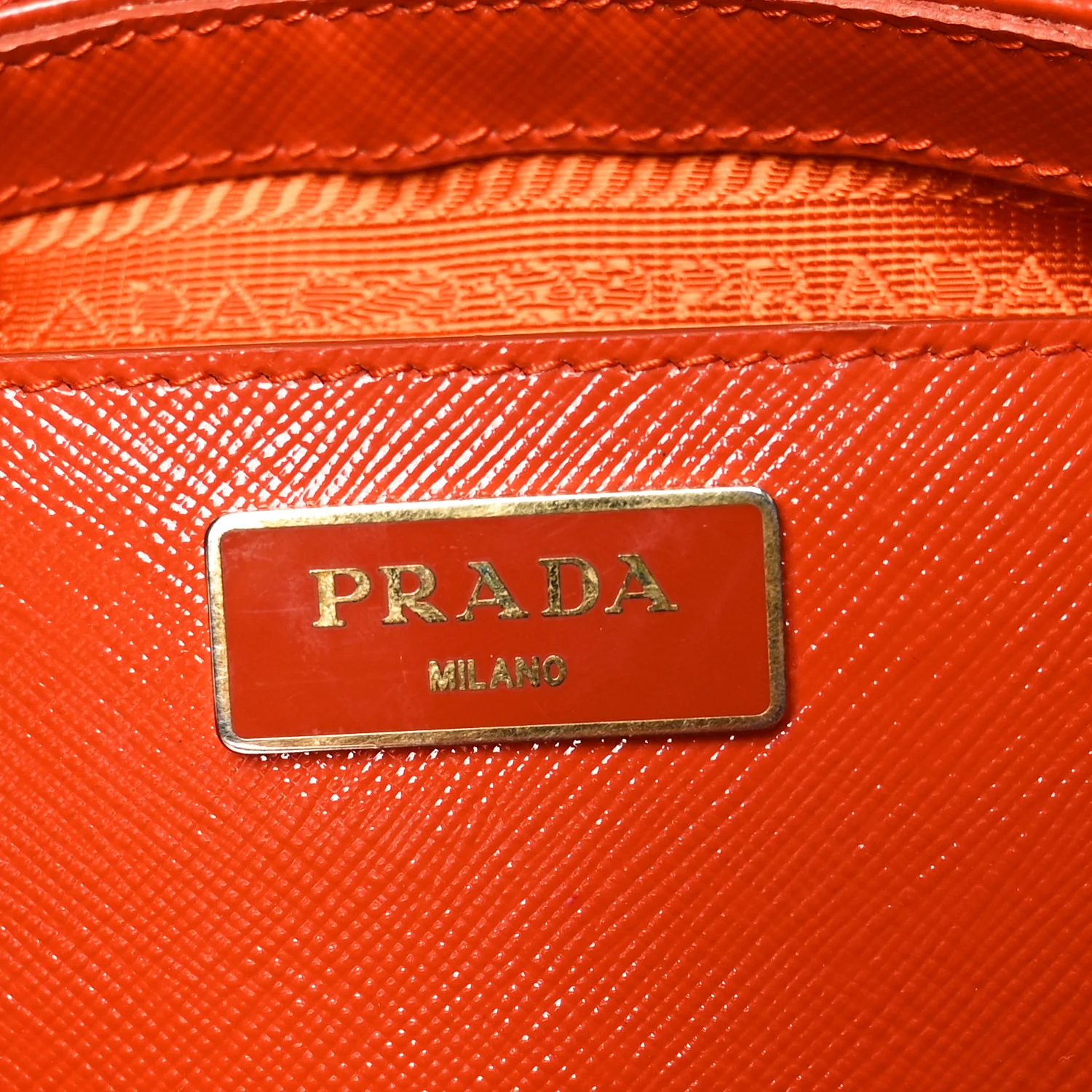 Saffiano Vernice Shopping Tote Arancio - Image 6
