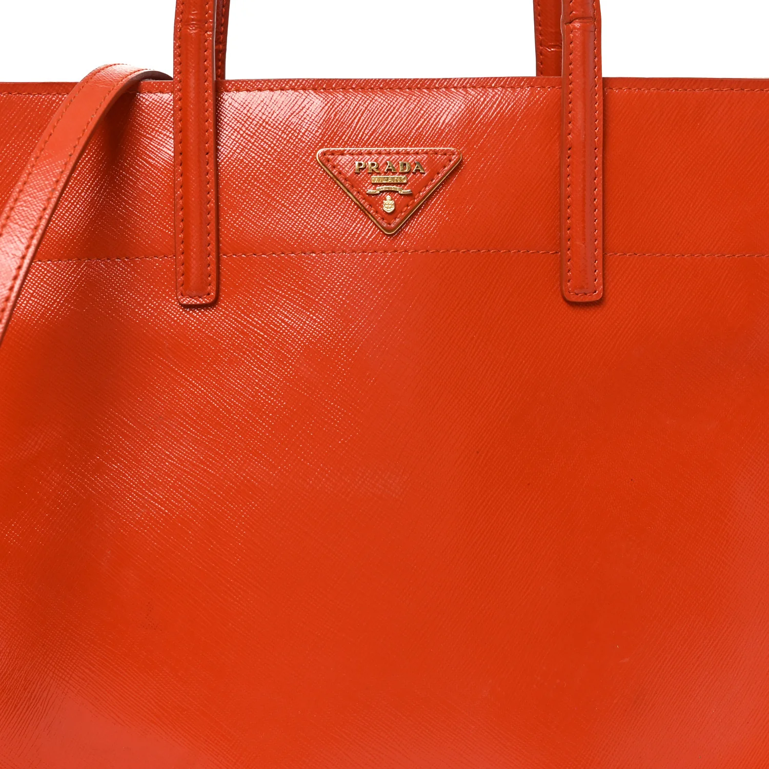Saffiano Vernice Shopping Tote Arancio - Image 7