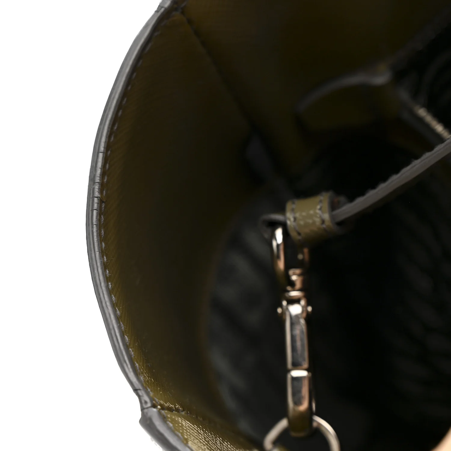 Saffiano Vernice Shopping Tote Militare - Image 12