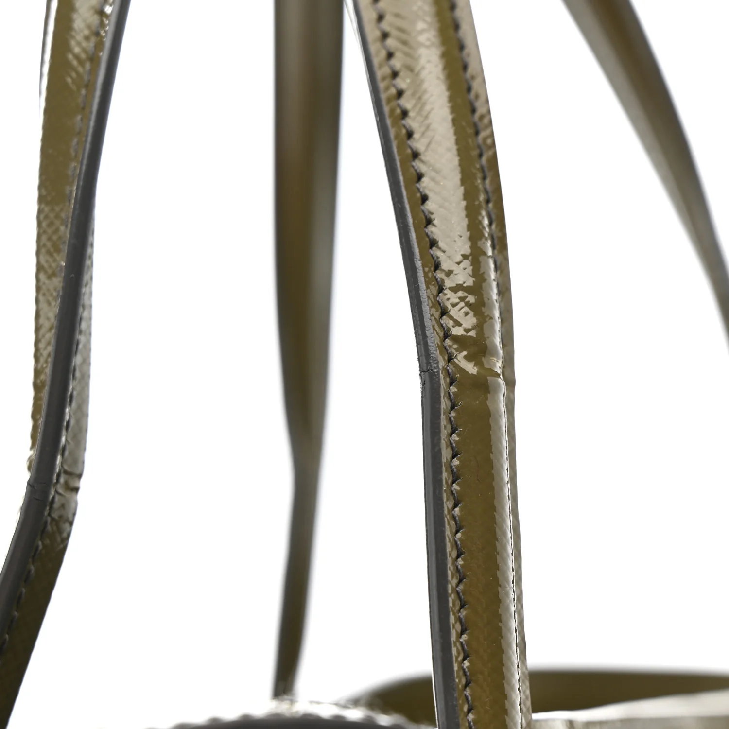 Saffiano Vernice Shopping Tote Militare - Image 16