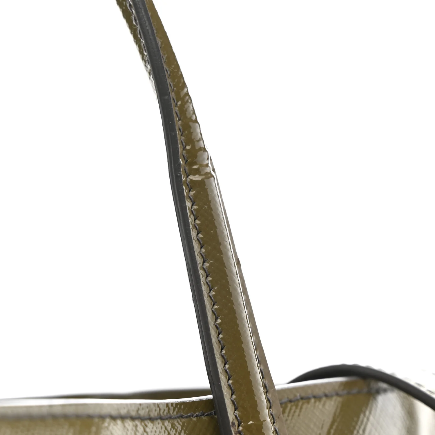 Saffiano Vernice Shopping Tote Militare - Image 17