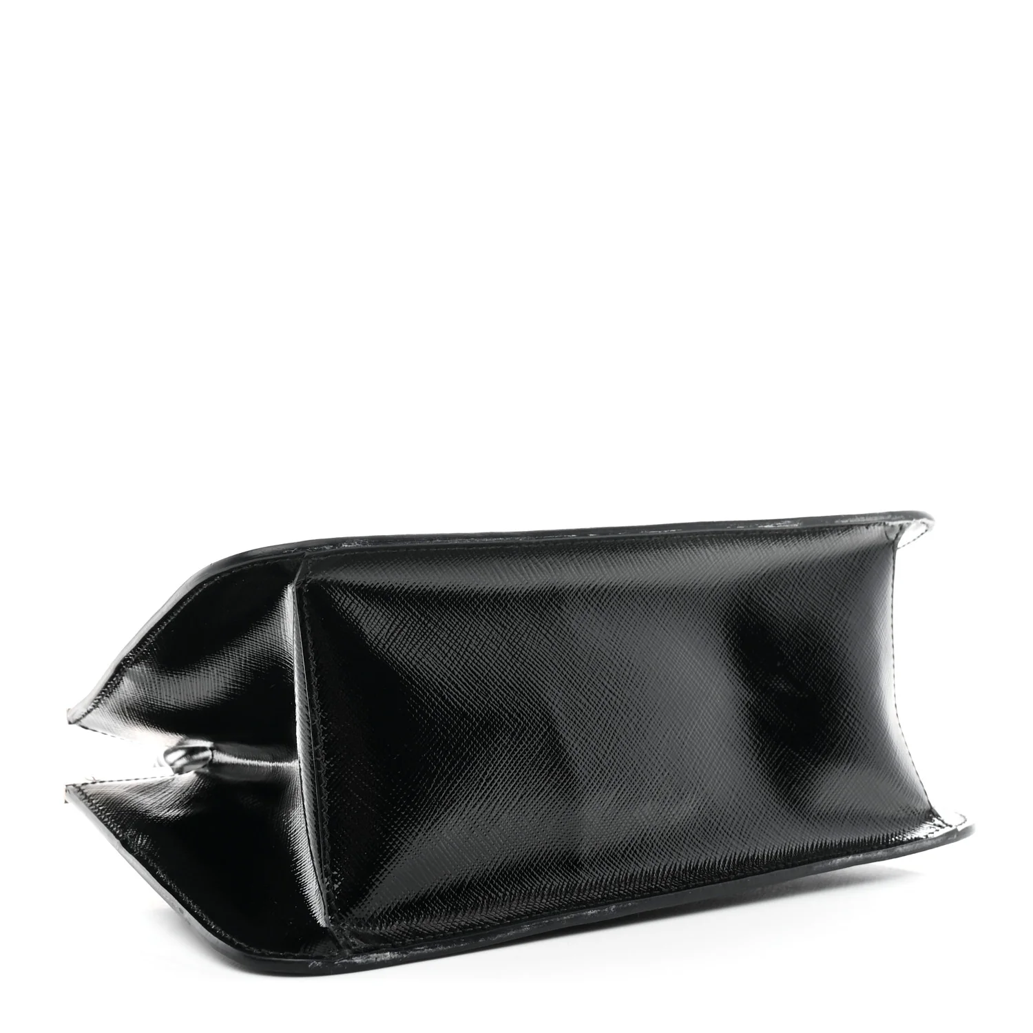 Saffiano Vernice Top Handle Bag Black - Image 4