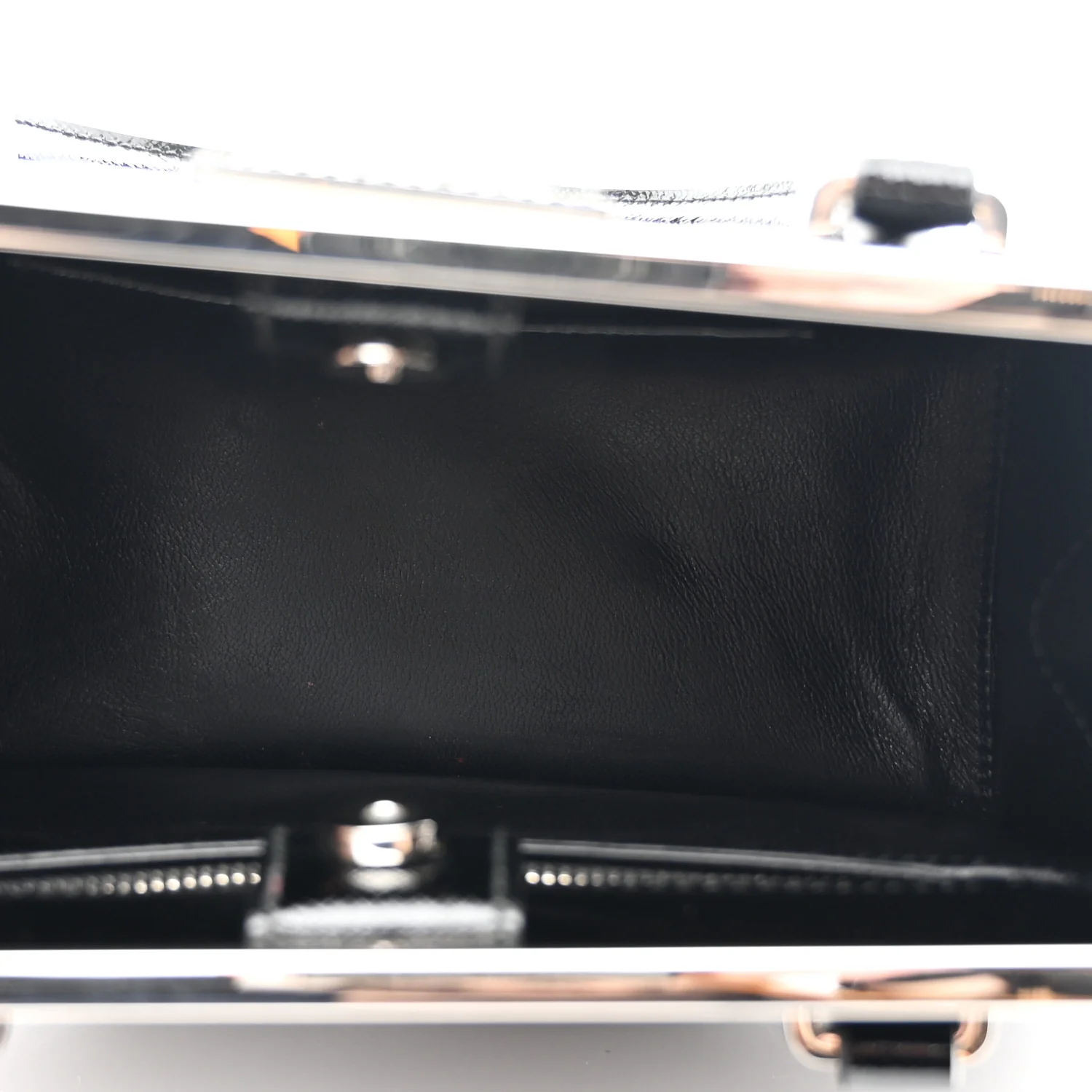 Saffiano Vernice Top Handle Bag Black - Image 5