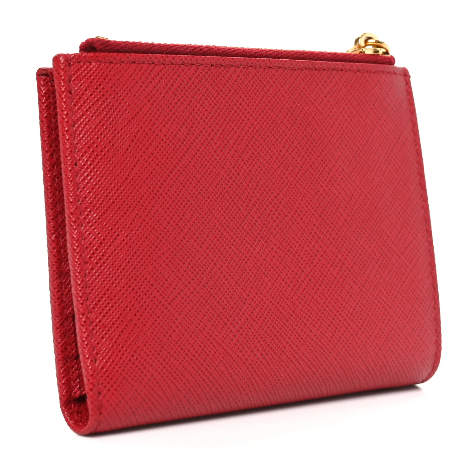 Saffiano Zip Top Compact Wallet Fuoco - Image 3