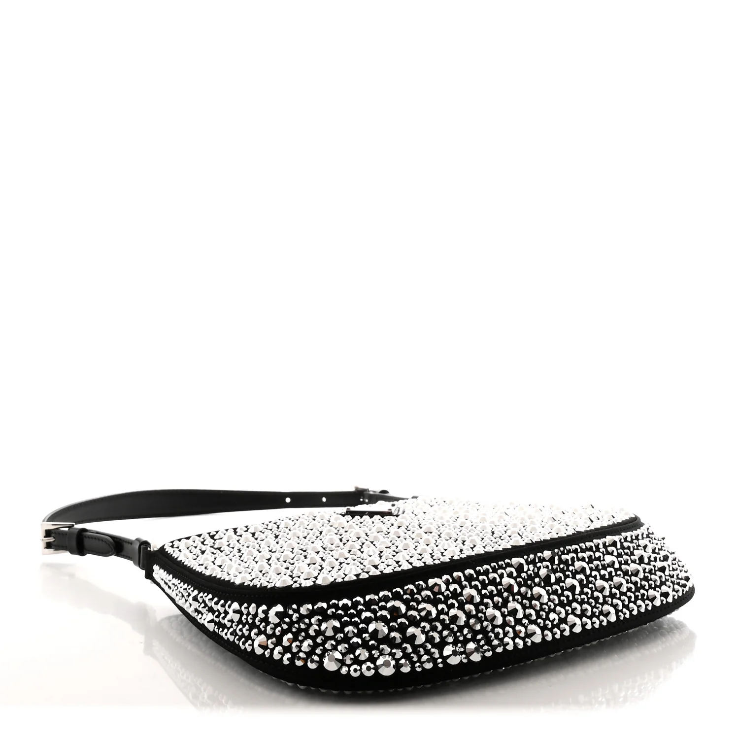 Satin Crystal Cleo Adjustable Strap Shoulder Bag Metal - Image 4