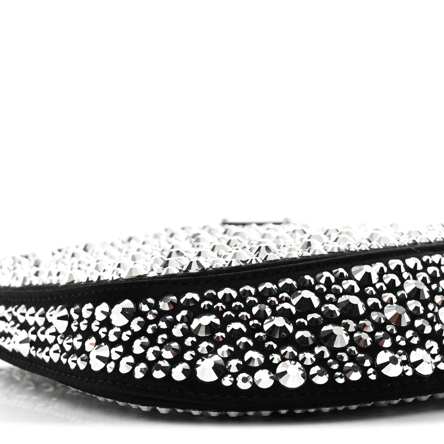 Satin Crystal Cleo Adjustable Strap Shoulder Bag Metal - Image 9