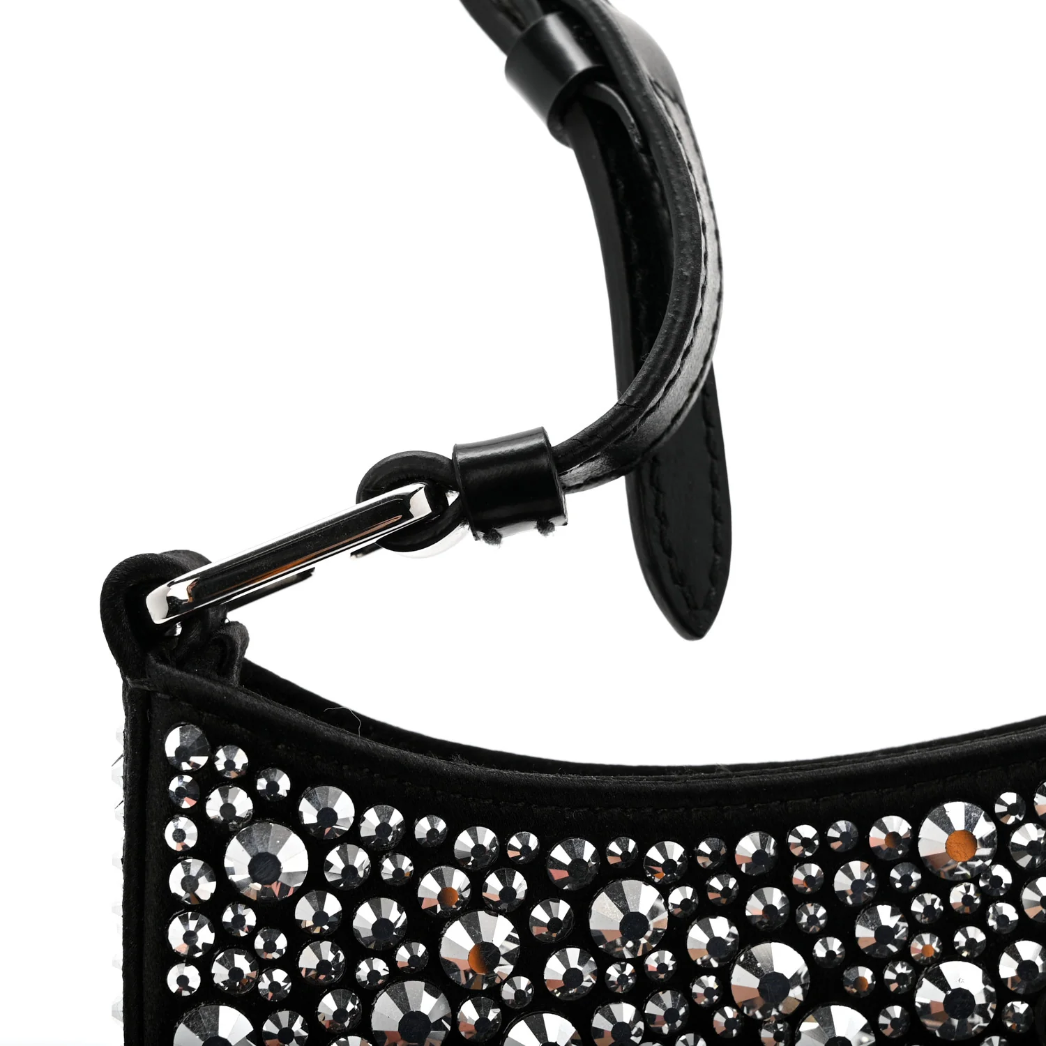 Satin Crystal Cleo Adjustable Strap Shoulder Bag Metal - Image 10