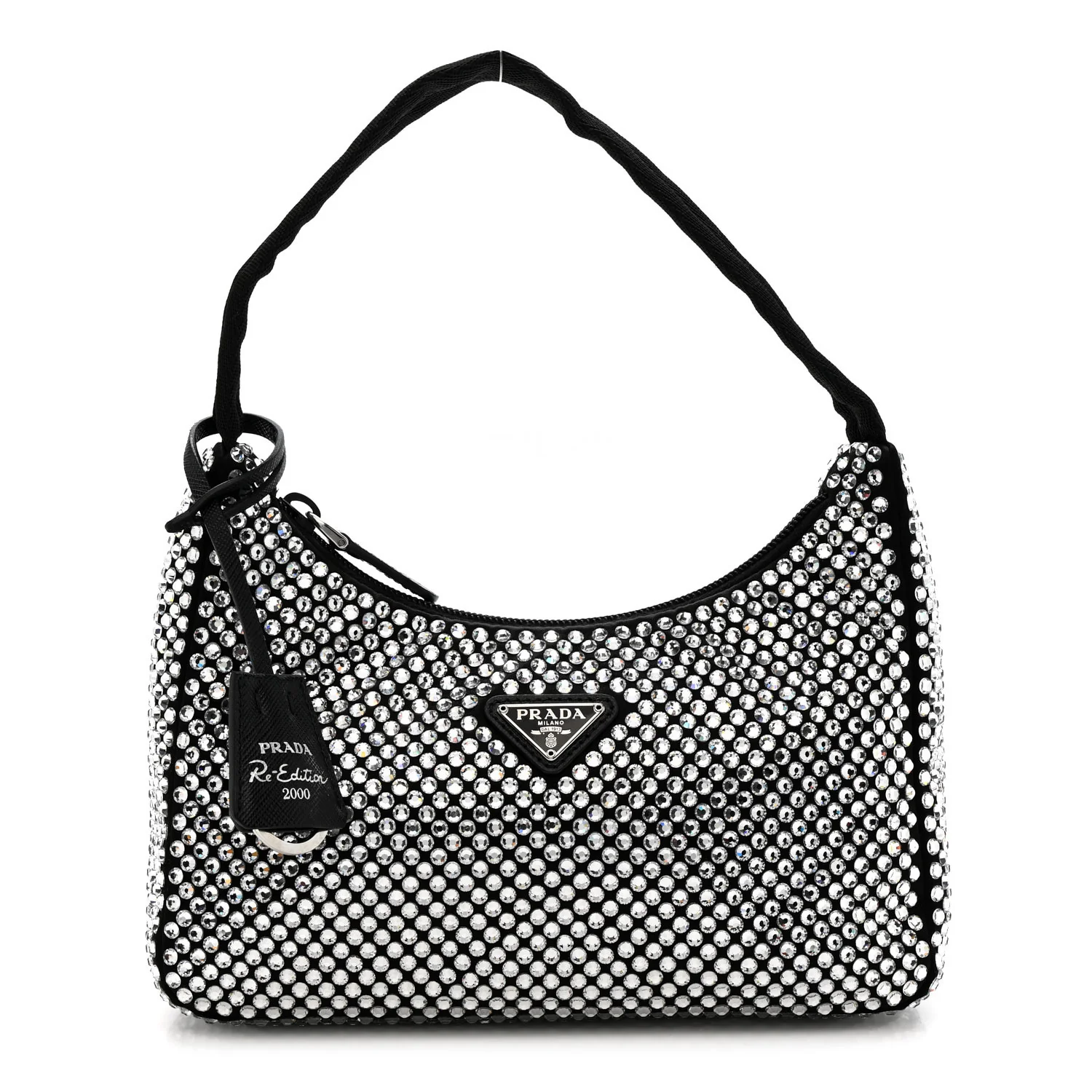 Satin Crystal Mini Re-Edition 2000 Bag Cristal