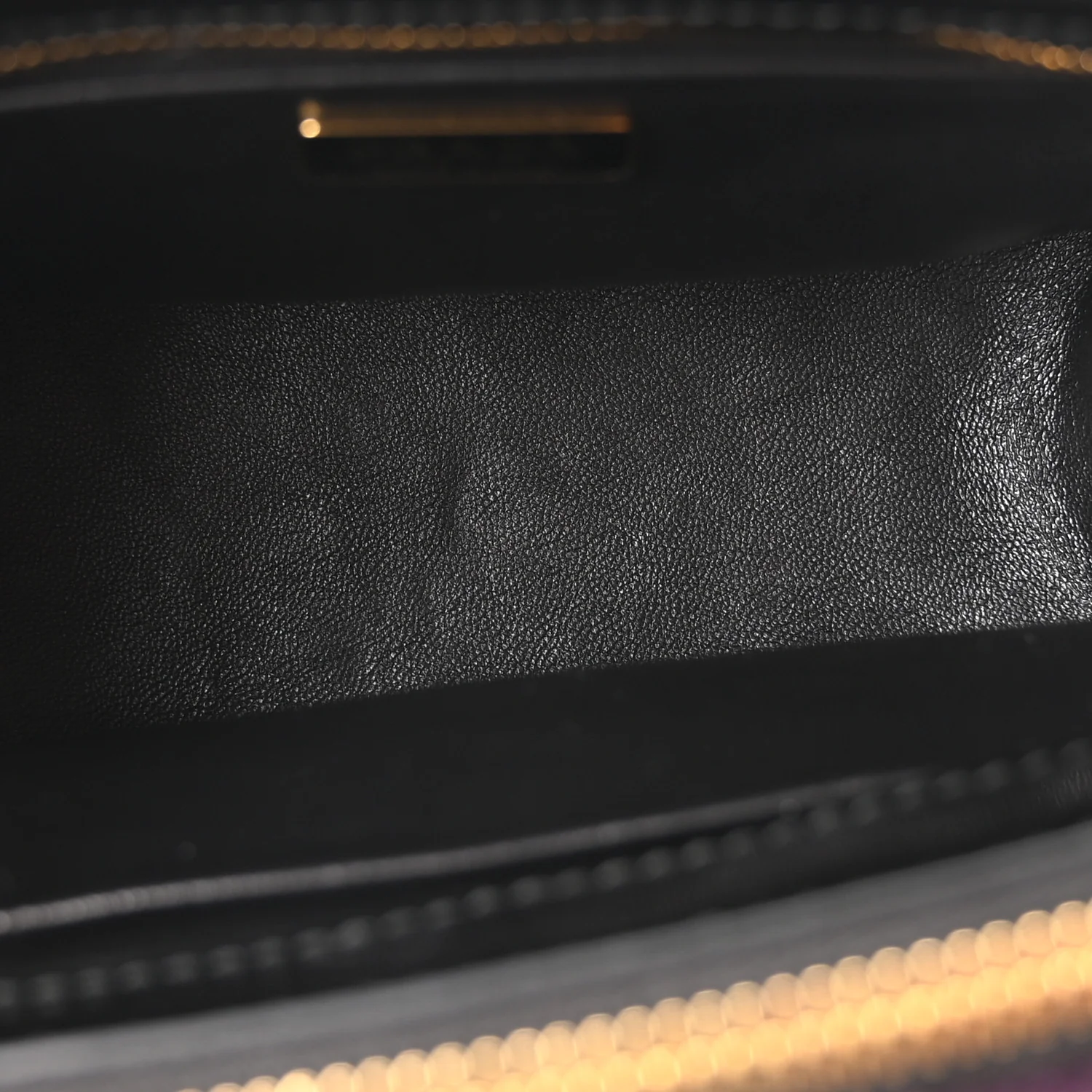 Satin Feathered Vernice Mini Galleria Double Zip Tote Black Prugna - Image 5