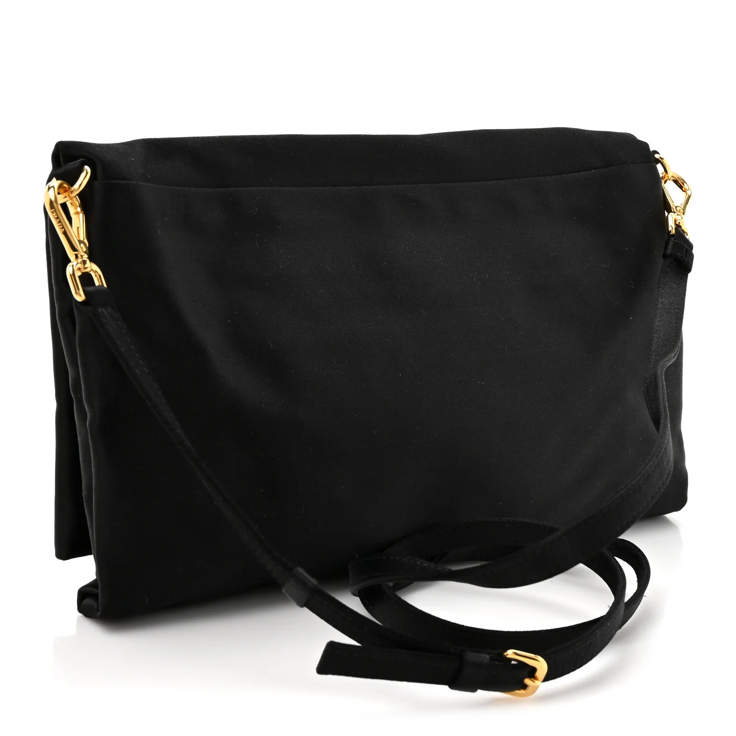 Satin Pochette Bag Black - Image 3