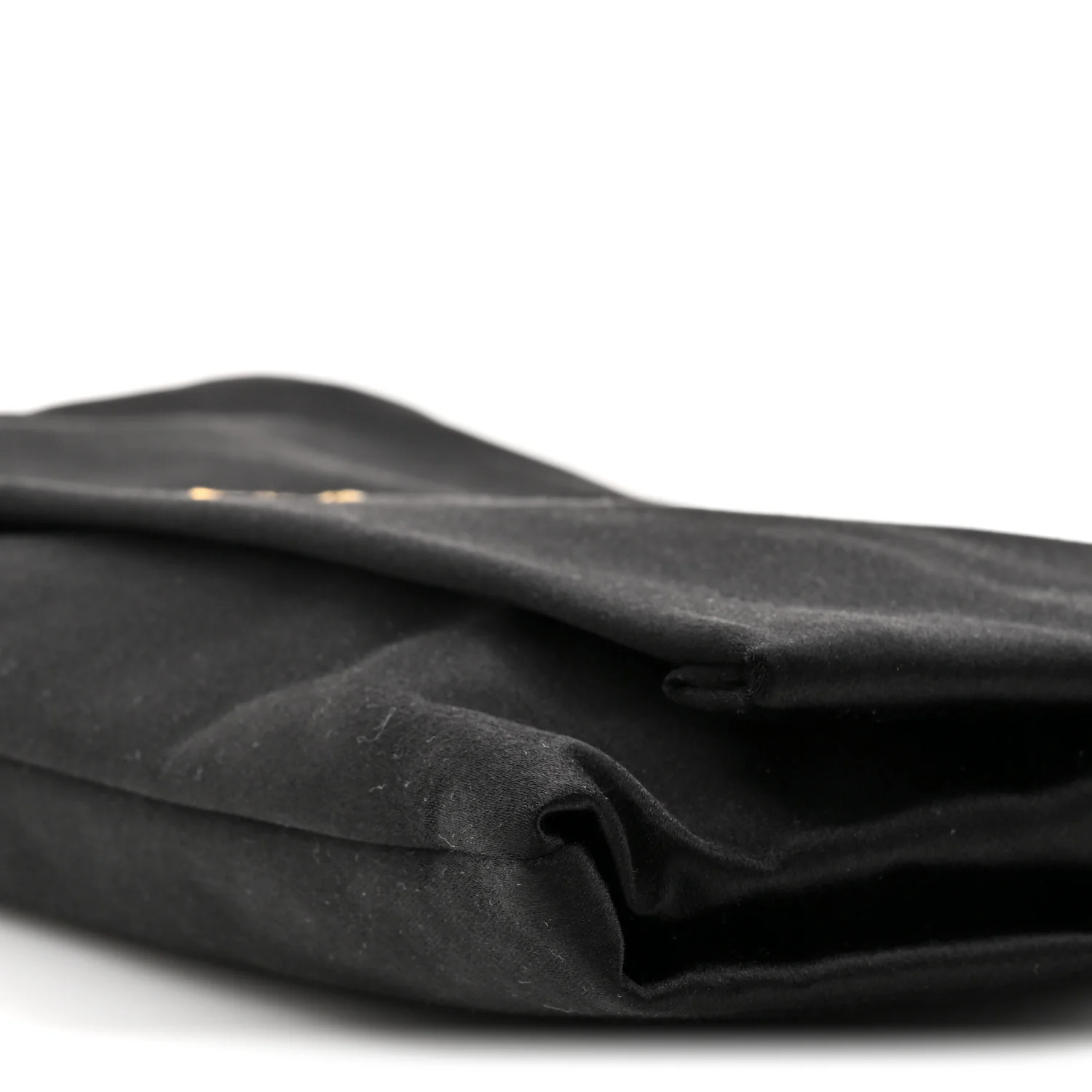 Satin Pochette Bag Black - Image 8