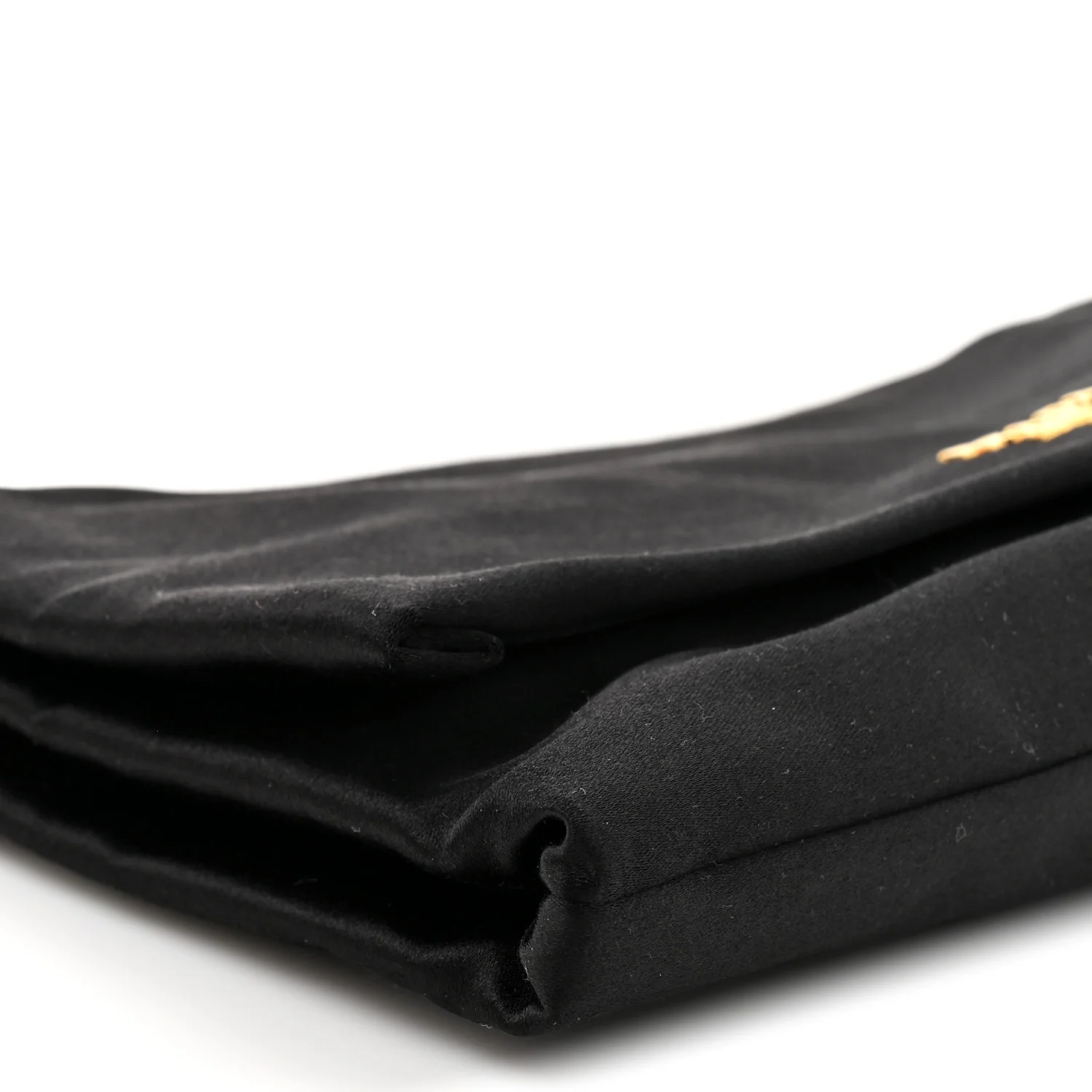 Satin Pochette Bag Black - Image 9
