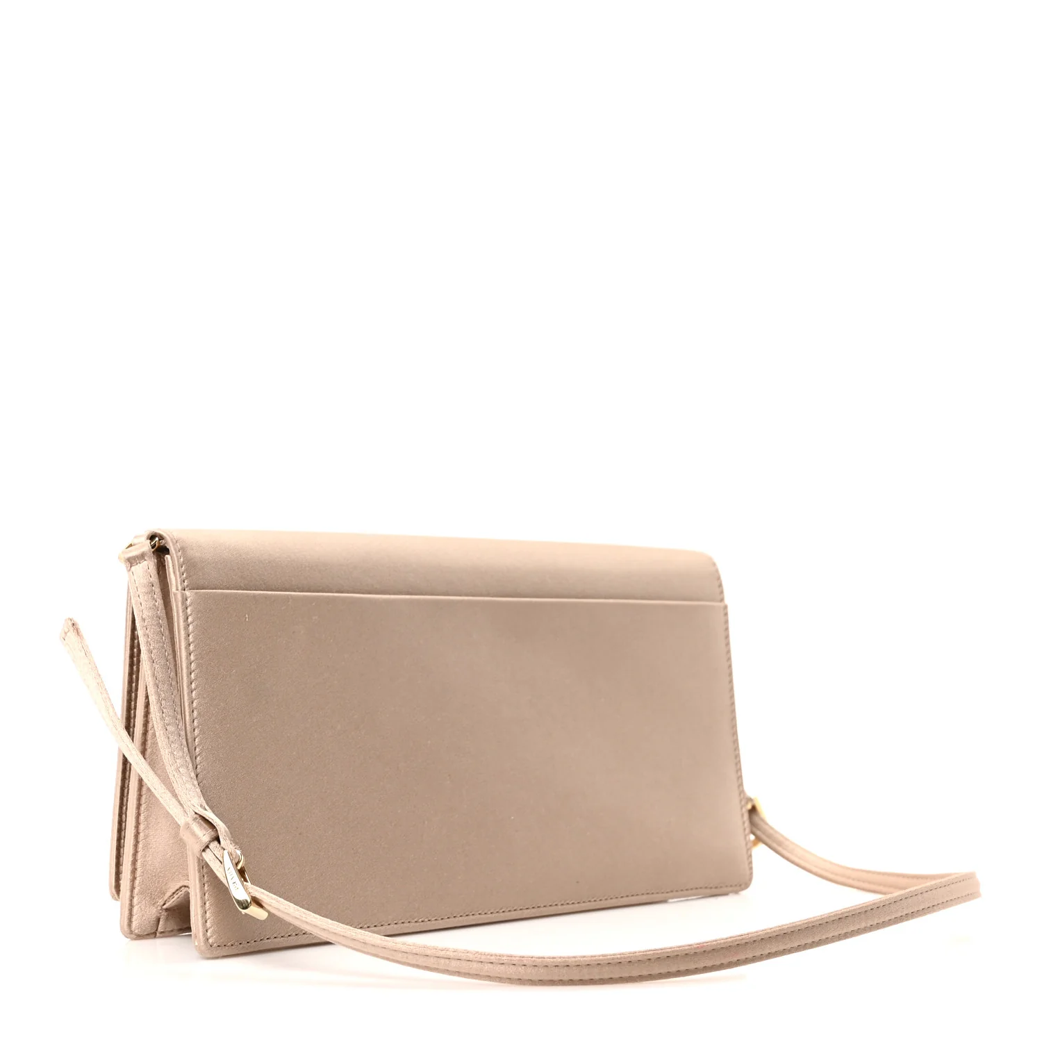 Satin Triangle Mini Shoulder Bag Cameo - Image 3