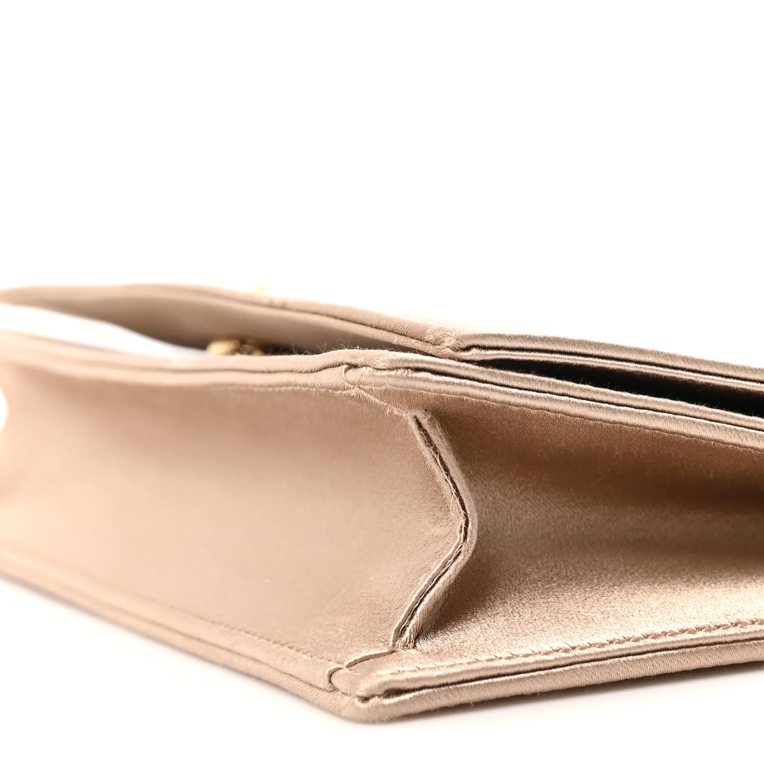 Satin Triangle Mini Shoulder Bag Cameo - Image 9