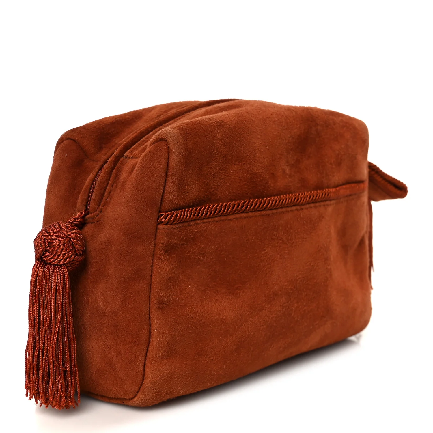 Scamosciato Suede Tassel Pouch Brown - Image 3