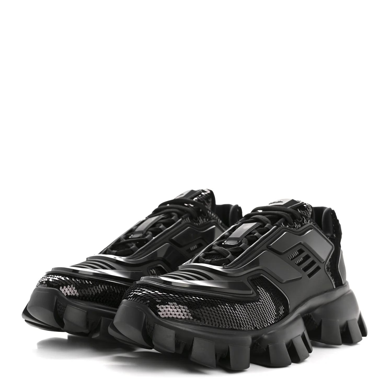 Sequin Cotton Rubber Mens Cloudbust Thunder Sneakers 9 Black - Image 4
