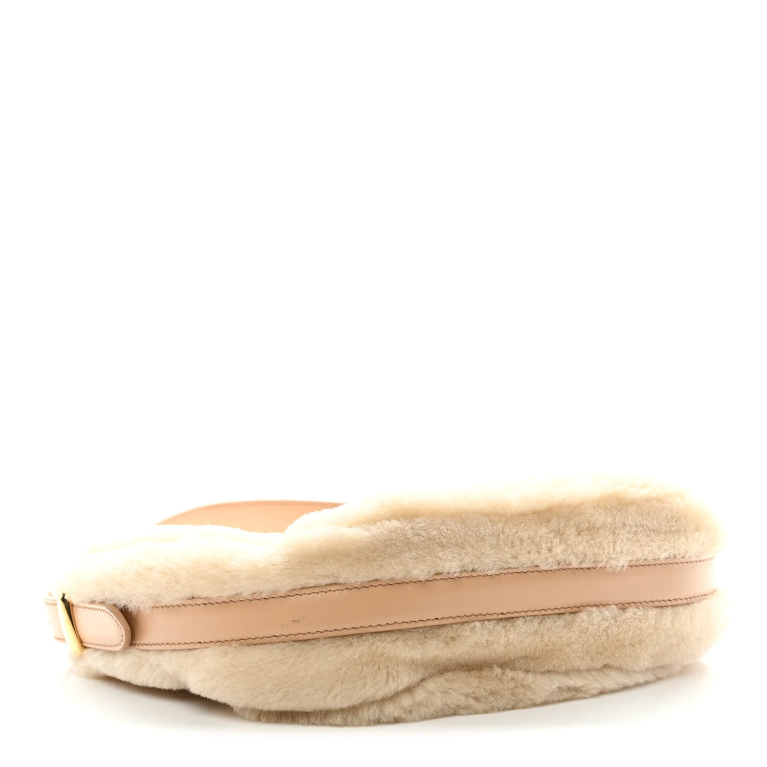 Shearling Arque Shoulder Bag Ecru Noisette - Image 4