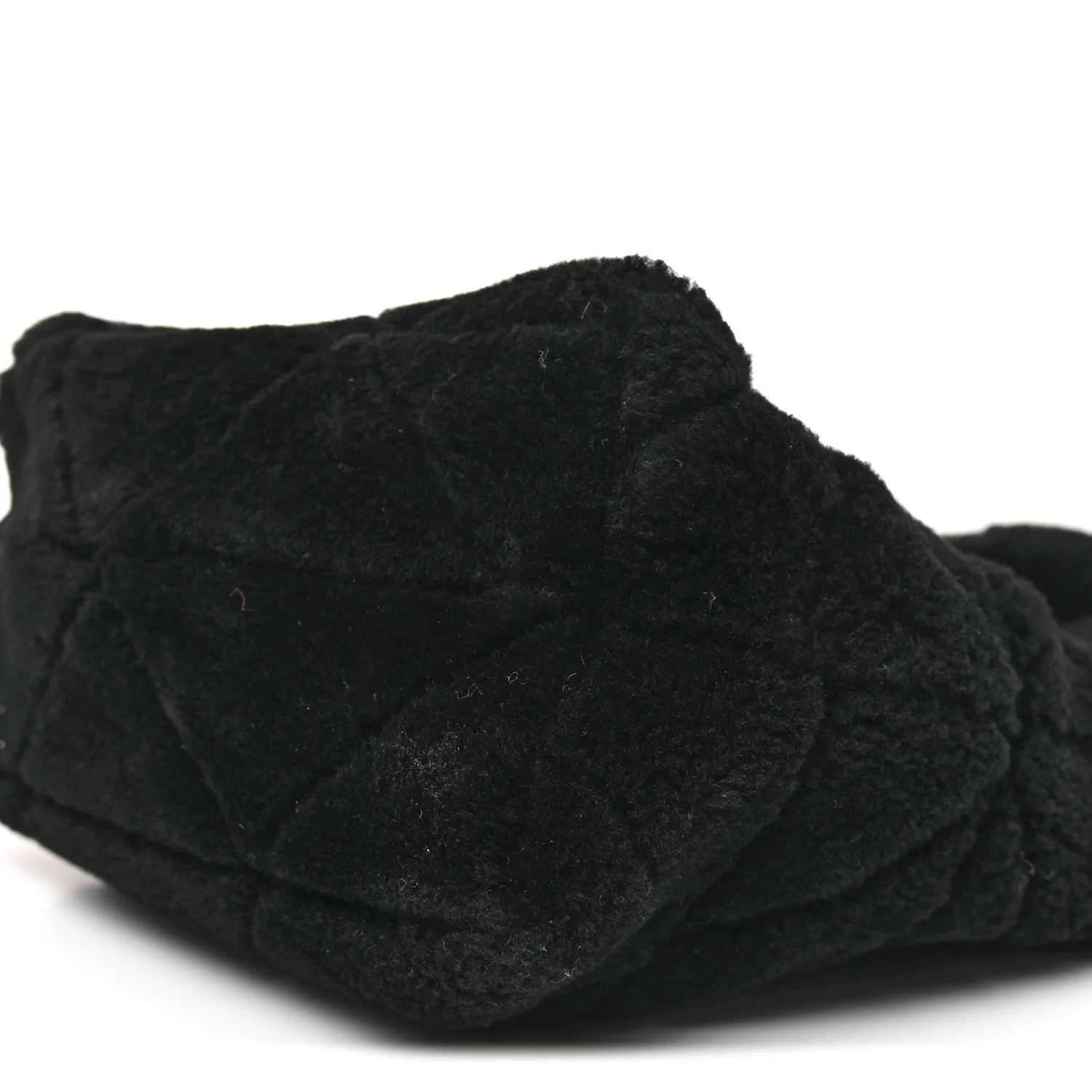 Shearling Nappa Triangle Quilted Patchwork System Tote Black - Image 10