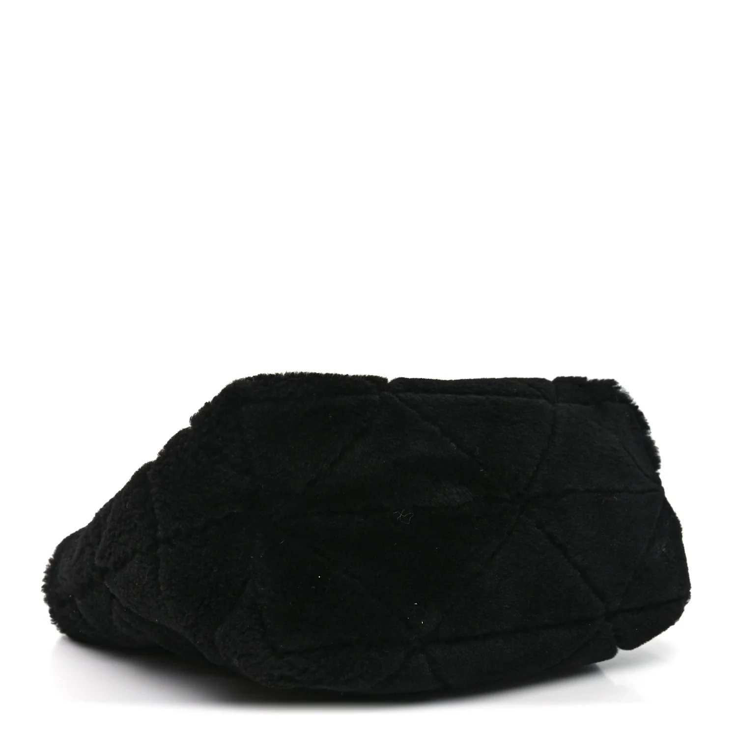 Shearling Nappa Triangle Quilted Patchwork System Tote Black - Image 5