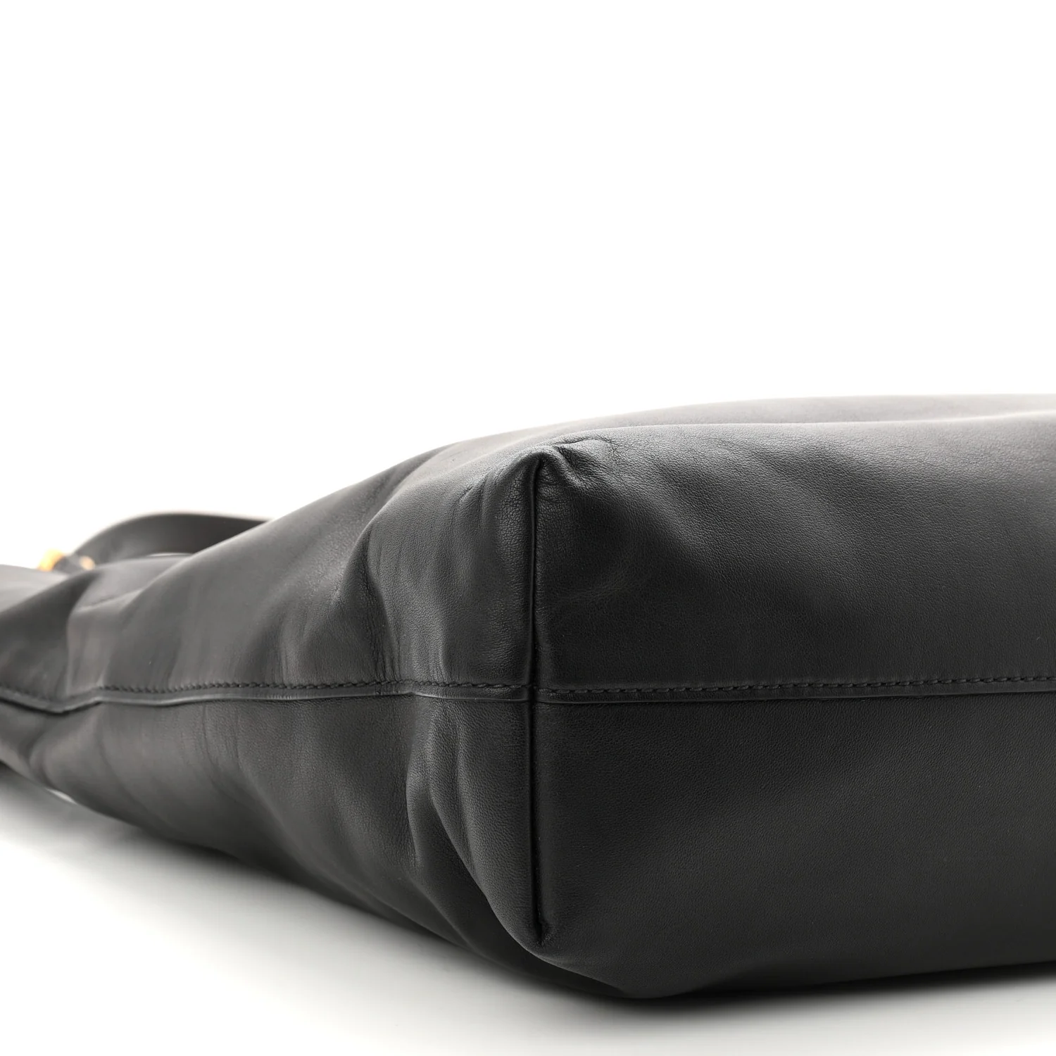 Soft Calf Shopping Tote Black - Image 9