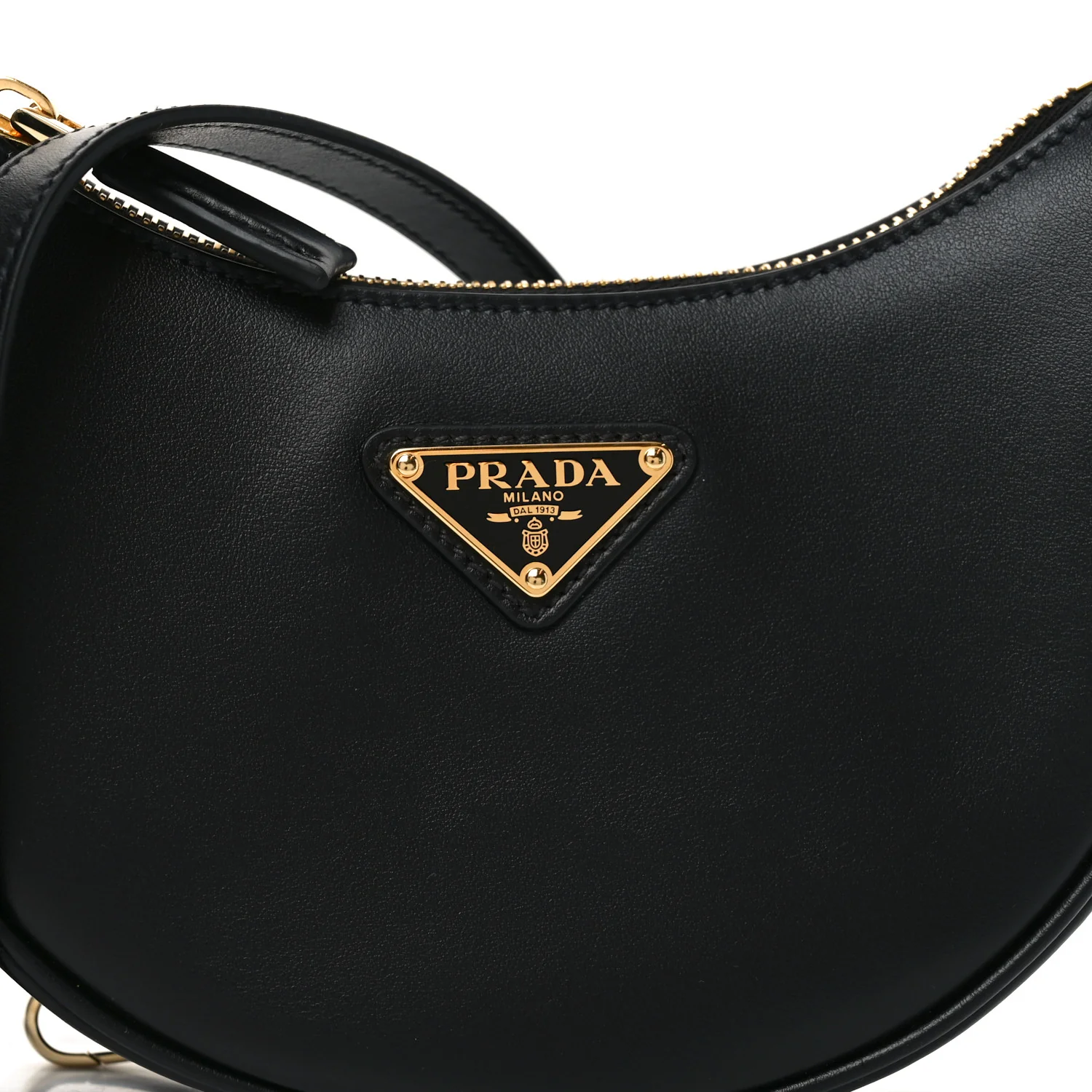 Soft Calfskin Arque Shoulder Bag Black - Image 7