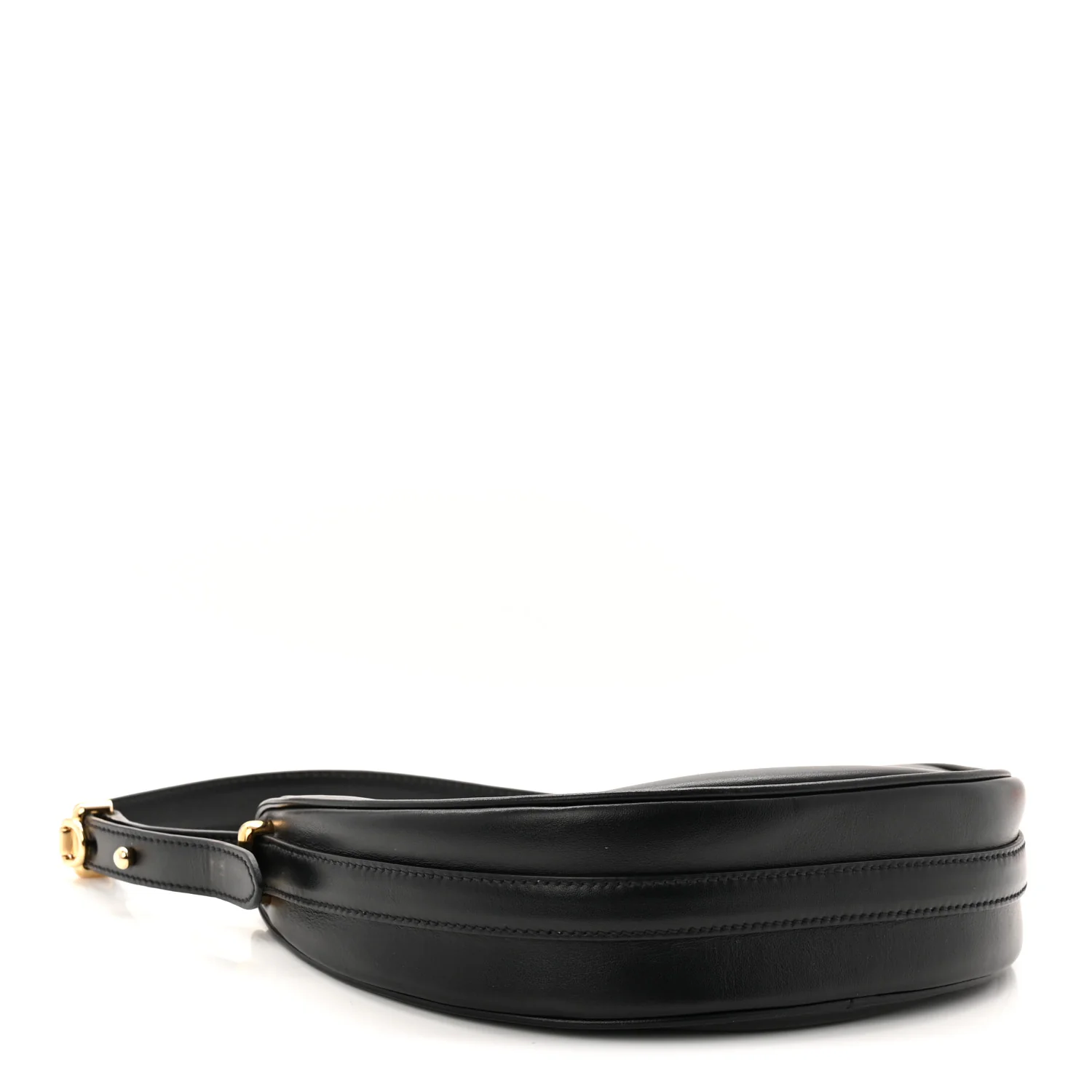 Soft Calfskin Arque Shoulder Bag Black - Image 4