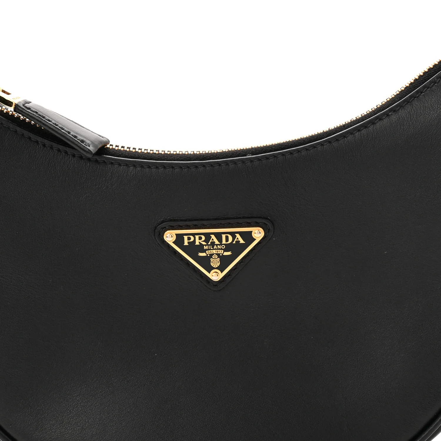Soft Calfskin Arque Shoulder Bag Black - Image 8
