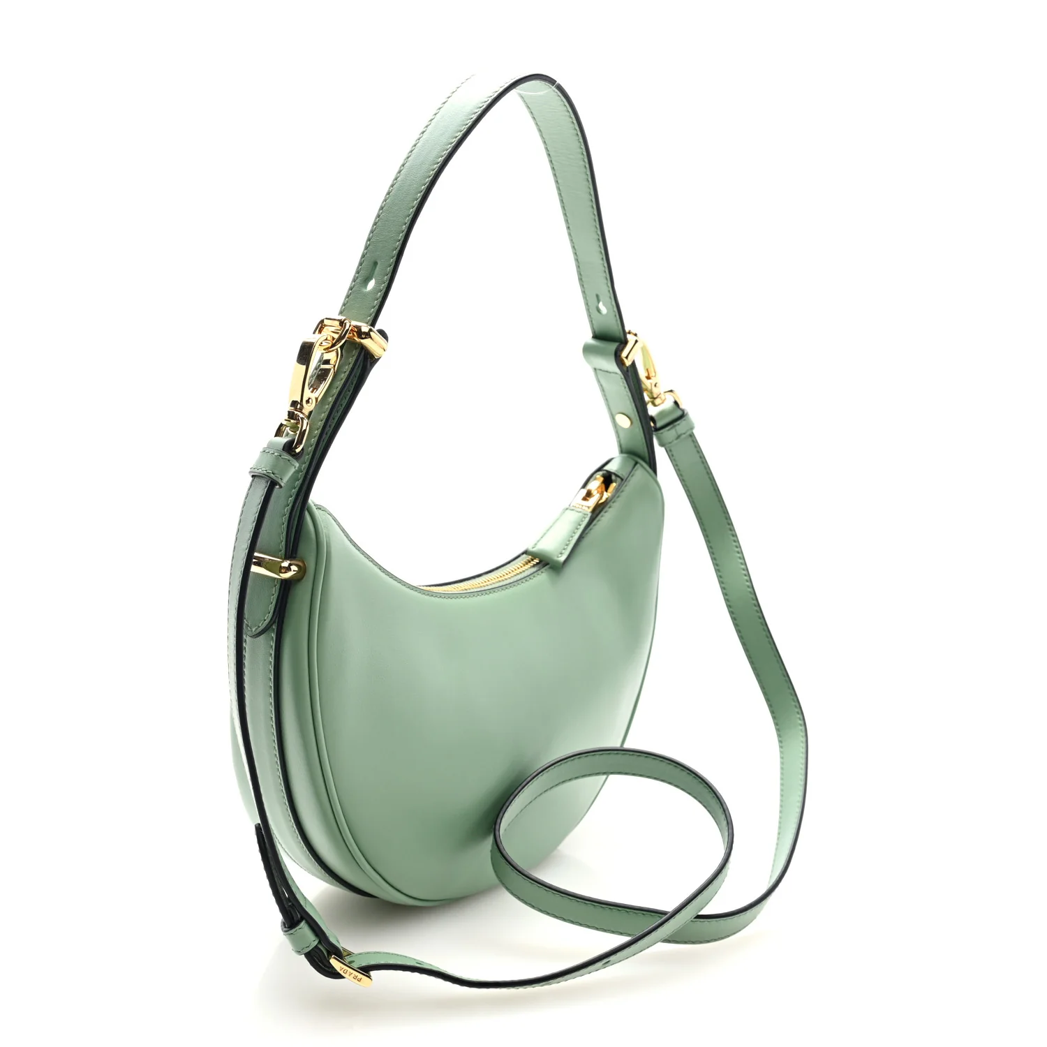 Soft Calfskin Arque Shoulder Bag Green - Image 3