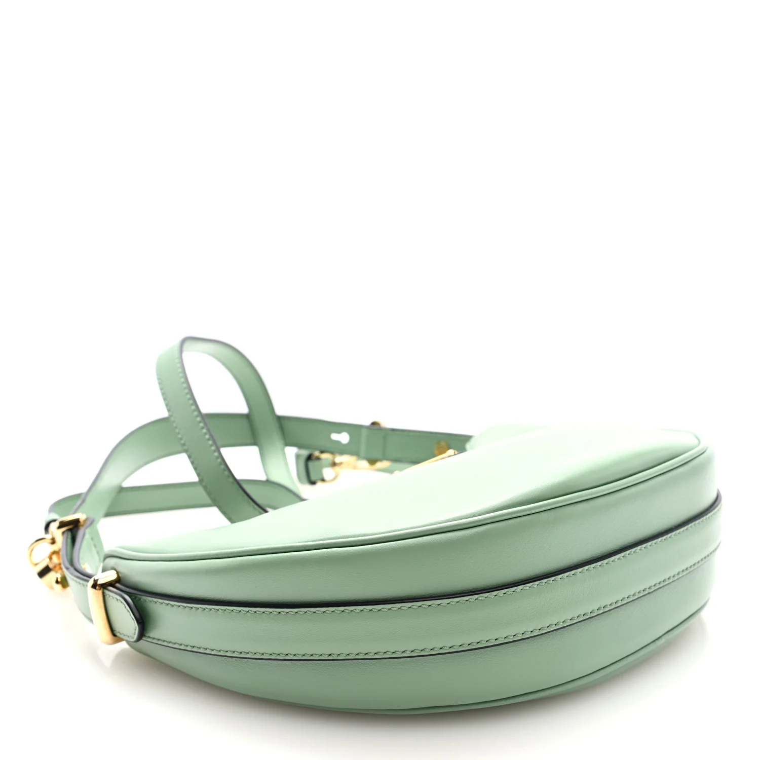 Soft Calfskin Arque Shoulder Bag Green - Image 4