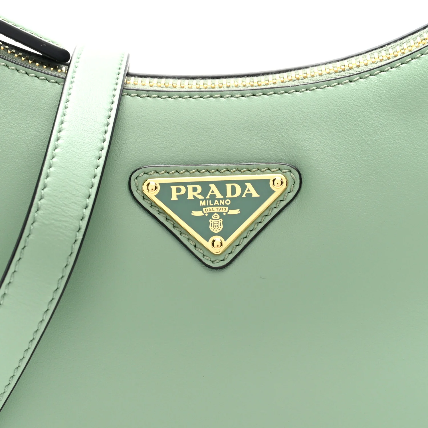 Soft Calfskin Arque Shoulder Bag Green - Image 7