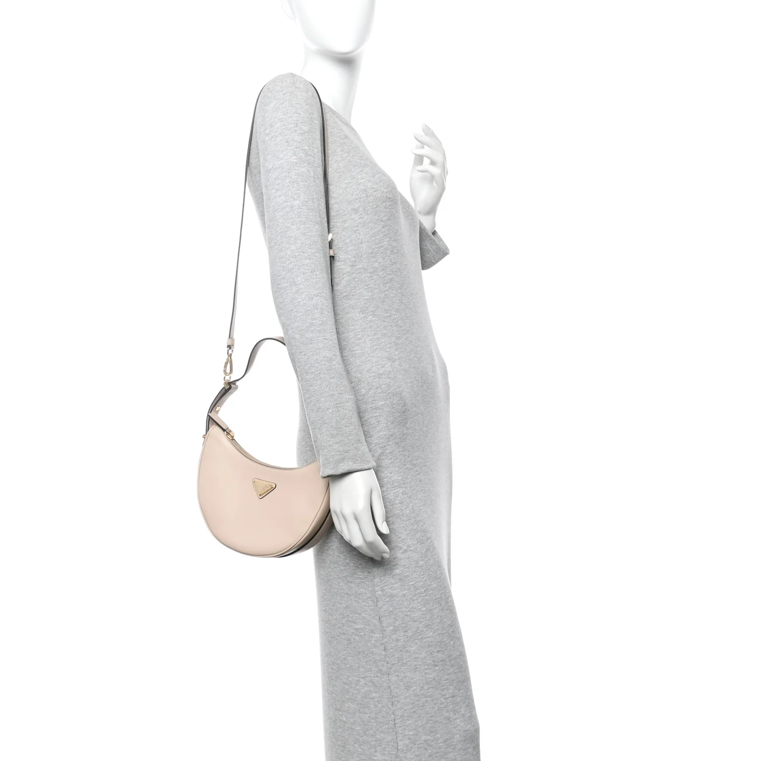 Soft Calfskin Arque Shoulder Bag Travertino - Image 2