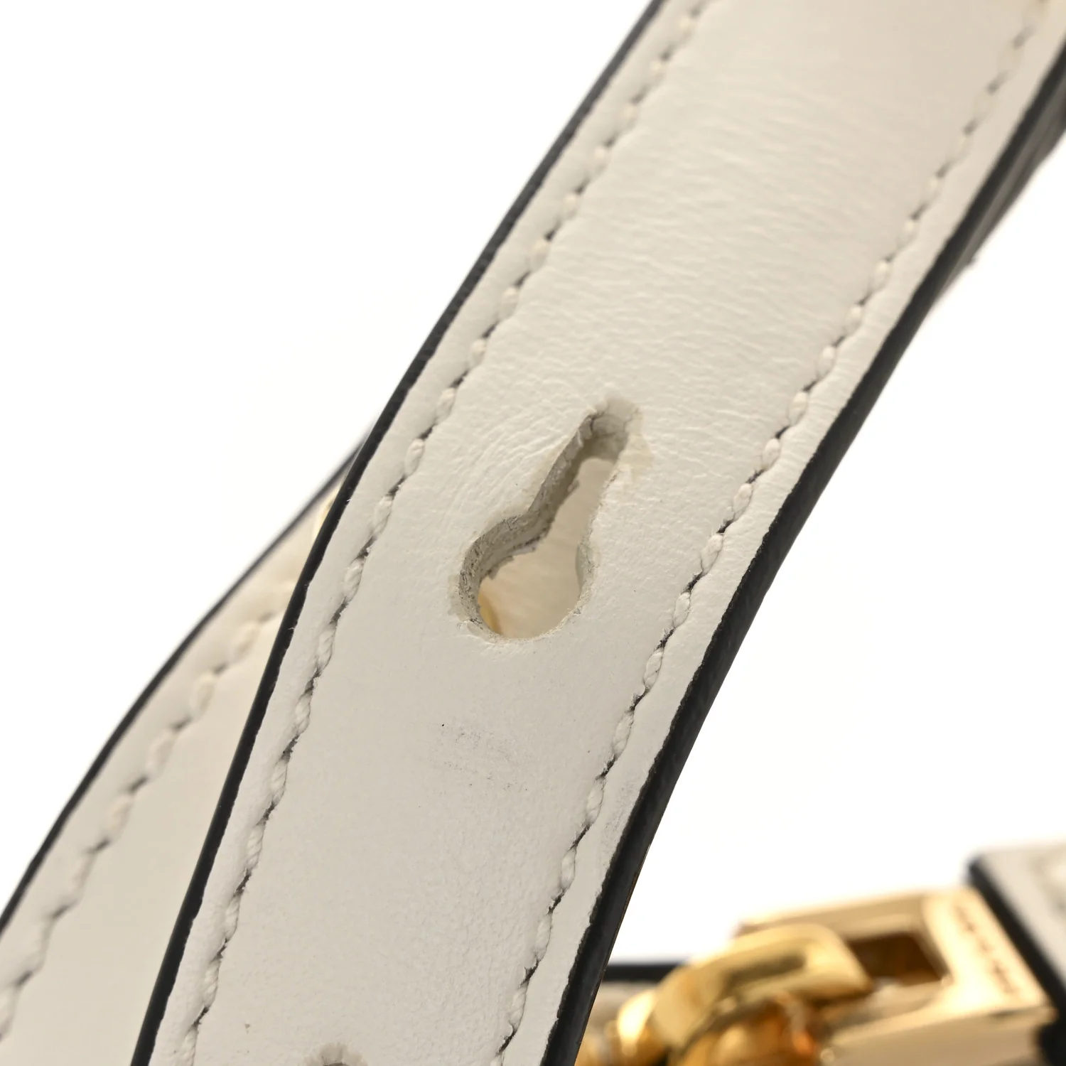 Soft Calfskin Arque Shoulder Bag White - Image 10