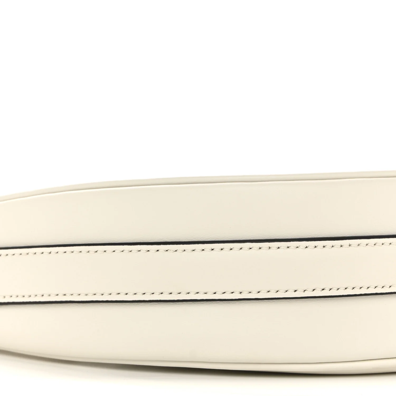 Soft Calfskin Arque Shoulder Bag White - Image 8