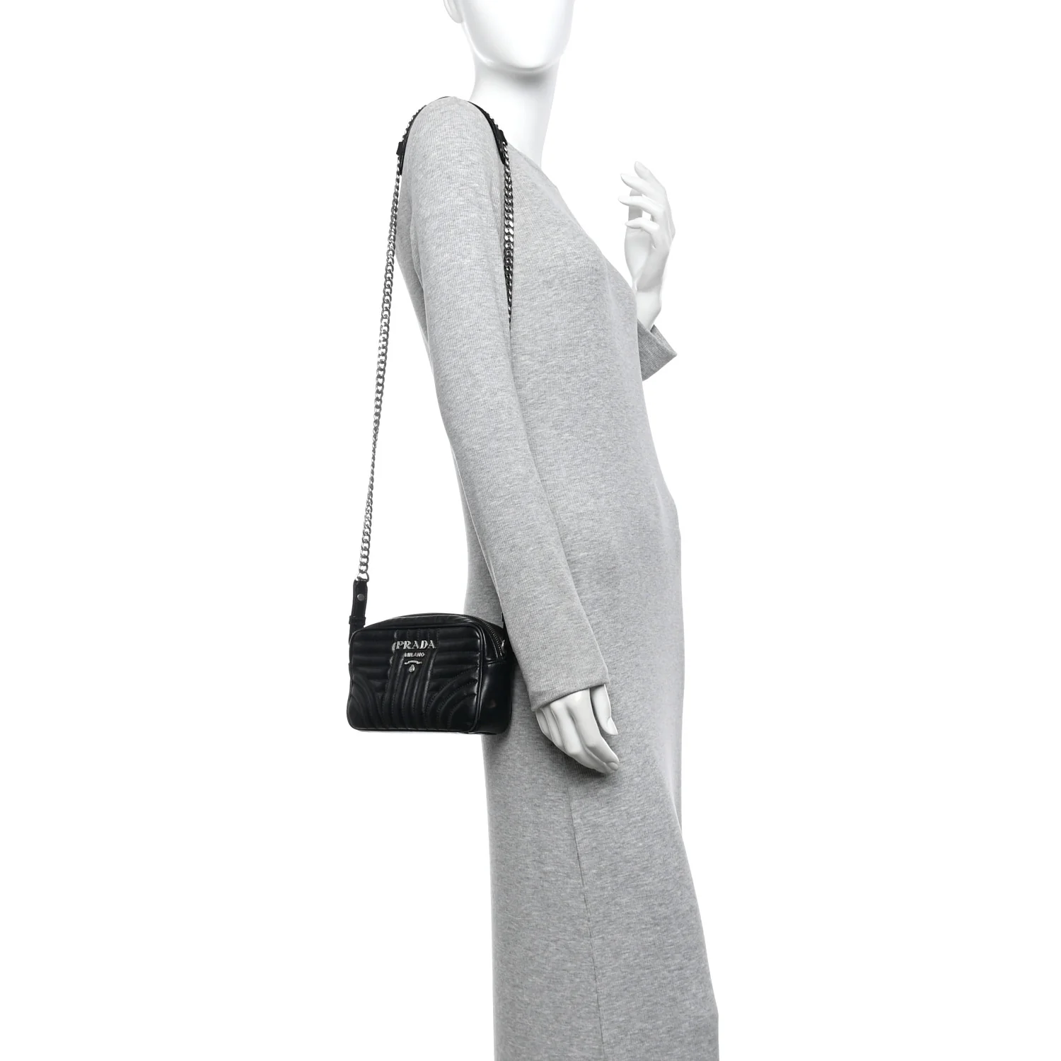 Soft Calfskin Diagramme Camera Bag Black - Image 2