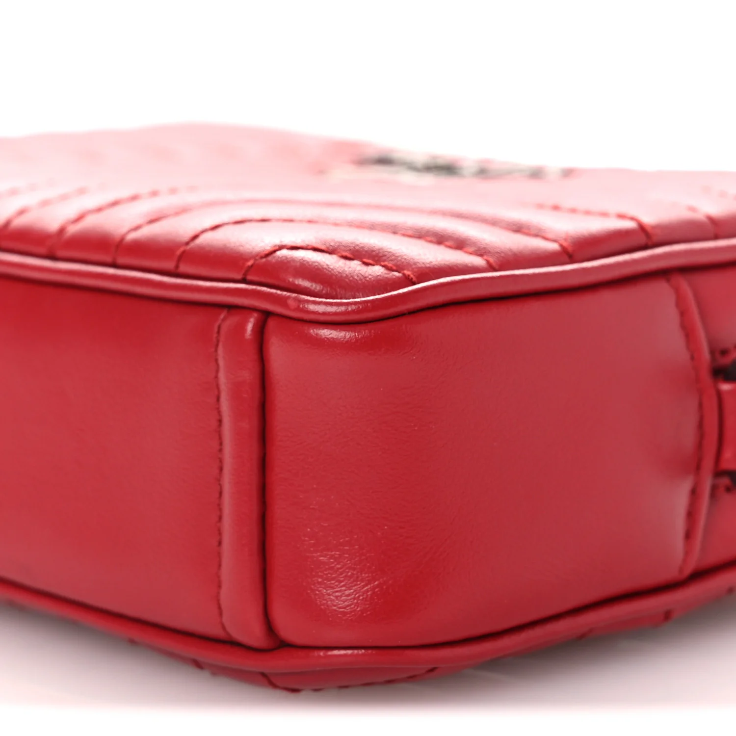 Soft Calfskin Diagramme Camera Bag Rosso - Image 10
