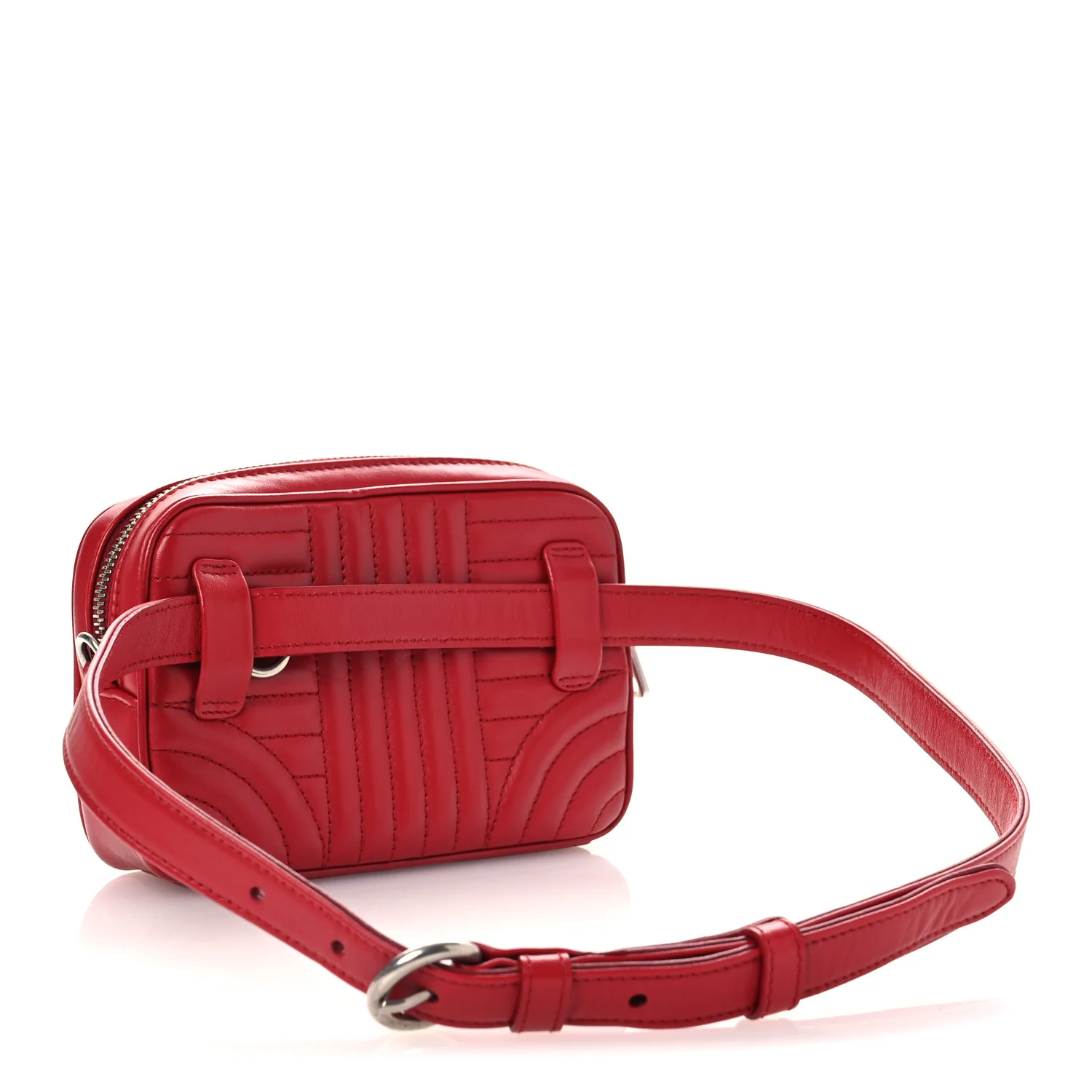 Soft Calfskin Diagramme Camera Bag Rosso - Image 3